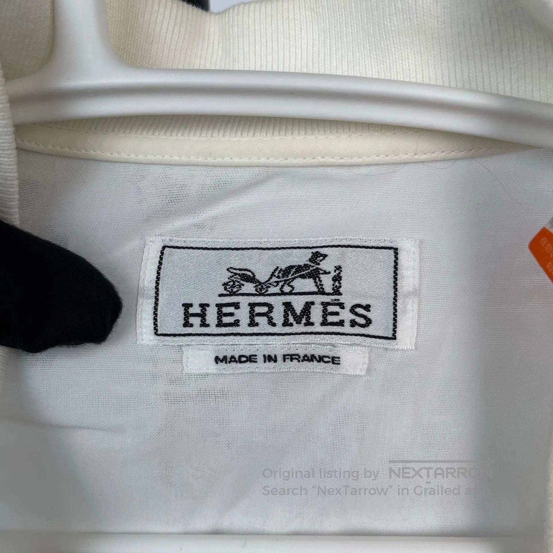 Hermes Hermes size 37 White Silk Lapel Zipper Jacket| Size US S / EU 44-46 / 1 - 8 Thumbnail