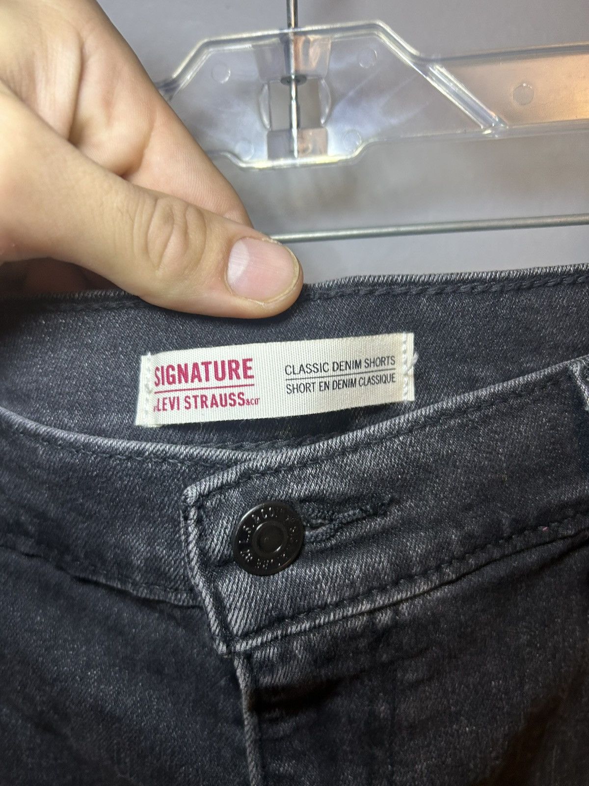 Levi's Levis dark grey black wash denim jorts Size US 38 / EU 54 - 3 Thumbnail