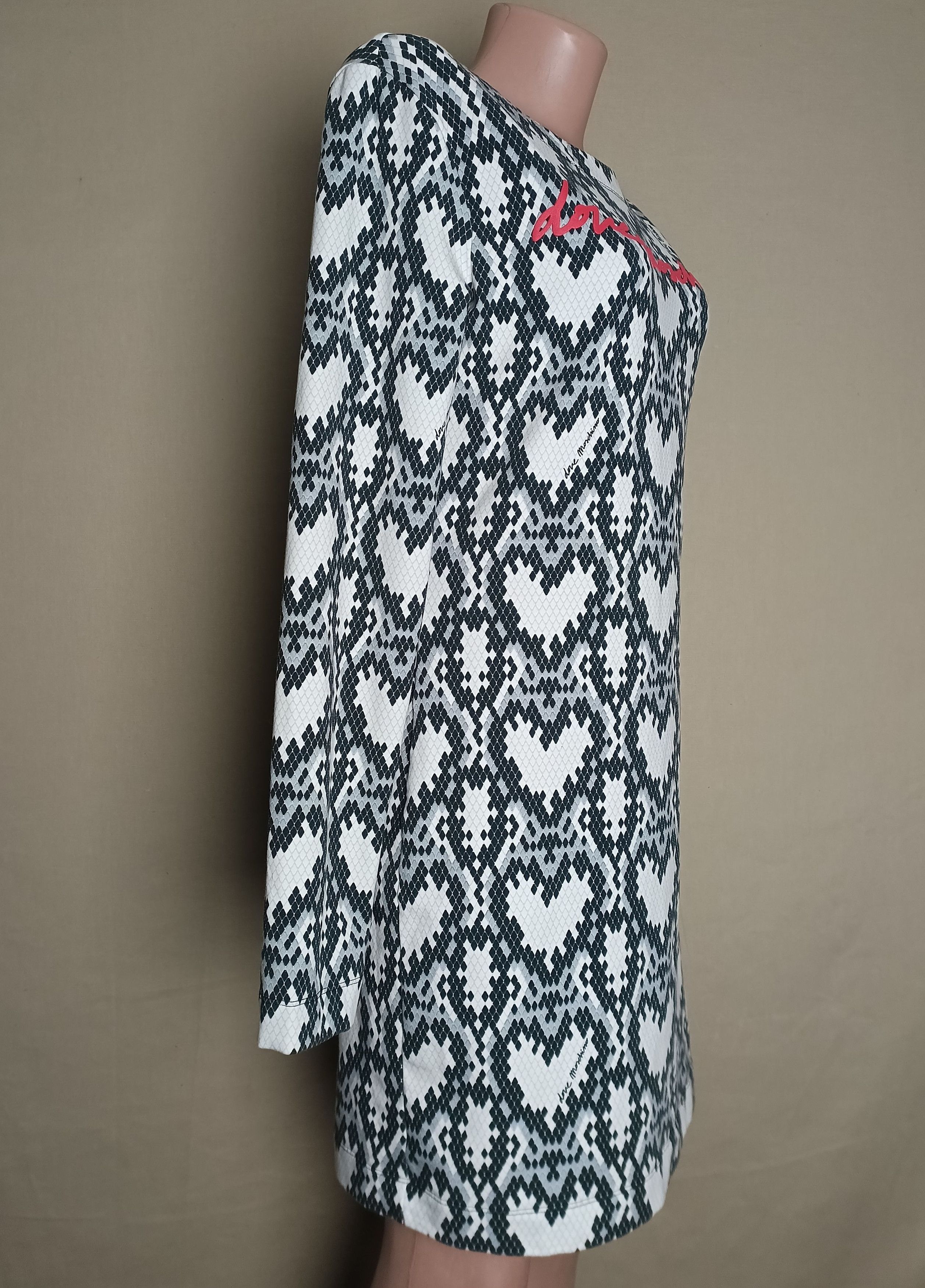 Love Moschino × Moschino Love Moschino Multi Heart Print Cotton Dress US6 IT42 Size M / US 6-8 / IT 42-44 - 5 Thumbnail