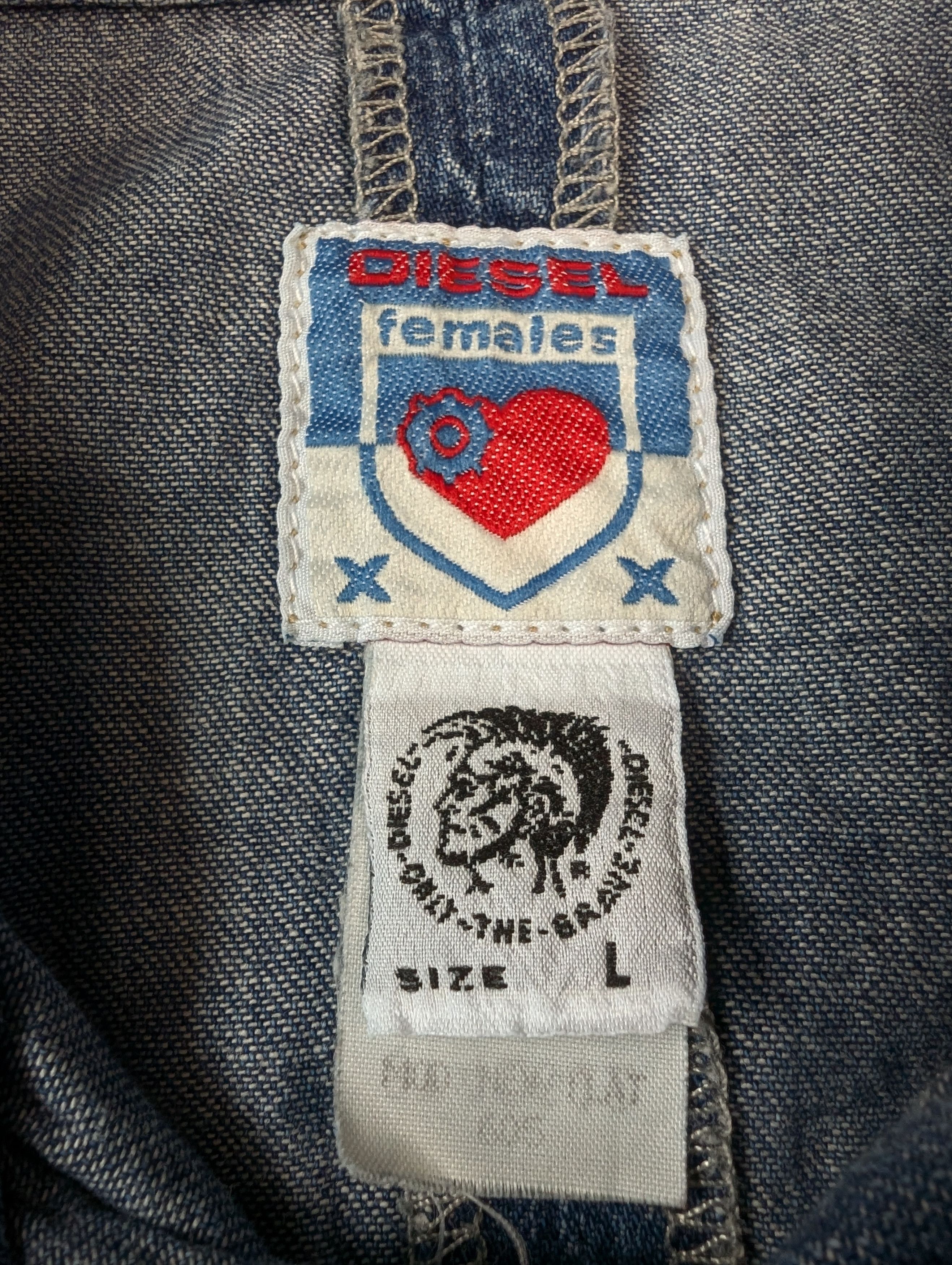 Diesel × Diesel Black Gold Diesel females vintage denim shirt with buttons Size L / US 10 / IT 46 - 3 Thumbnail