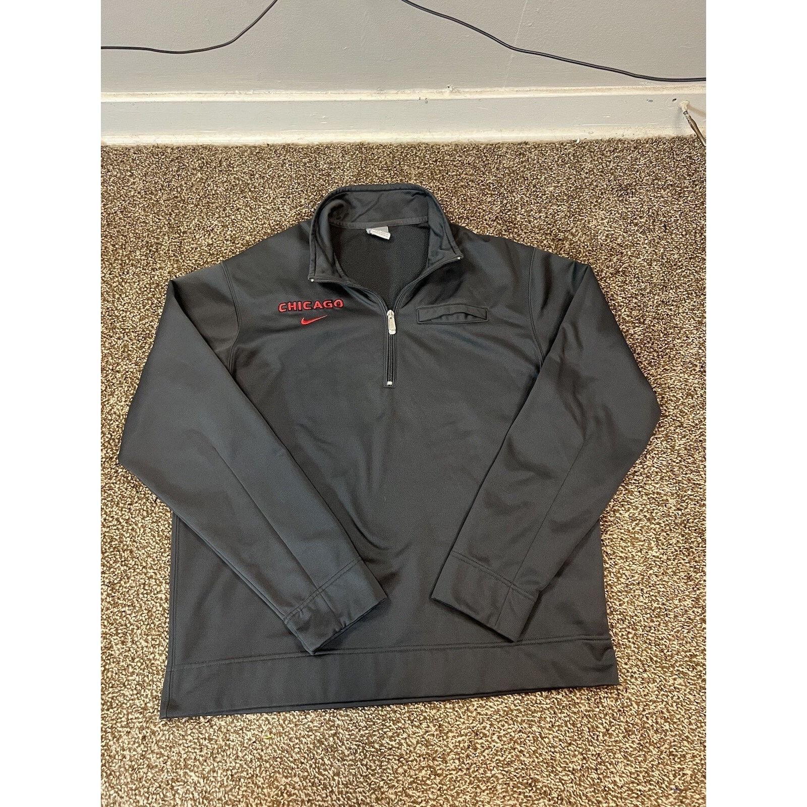 Nike Nike Gray 1/4 Zip Up Pullover Sweatshirt Chicago Men Size L Size US L / EU 52-54 / 3 - 1 Thumbnail