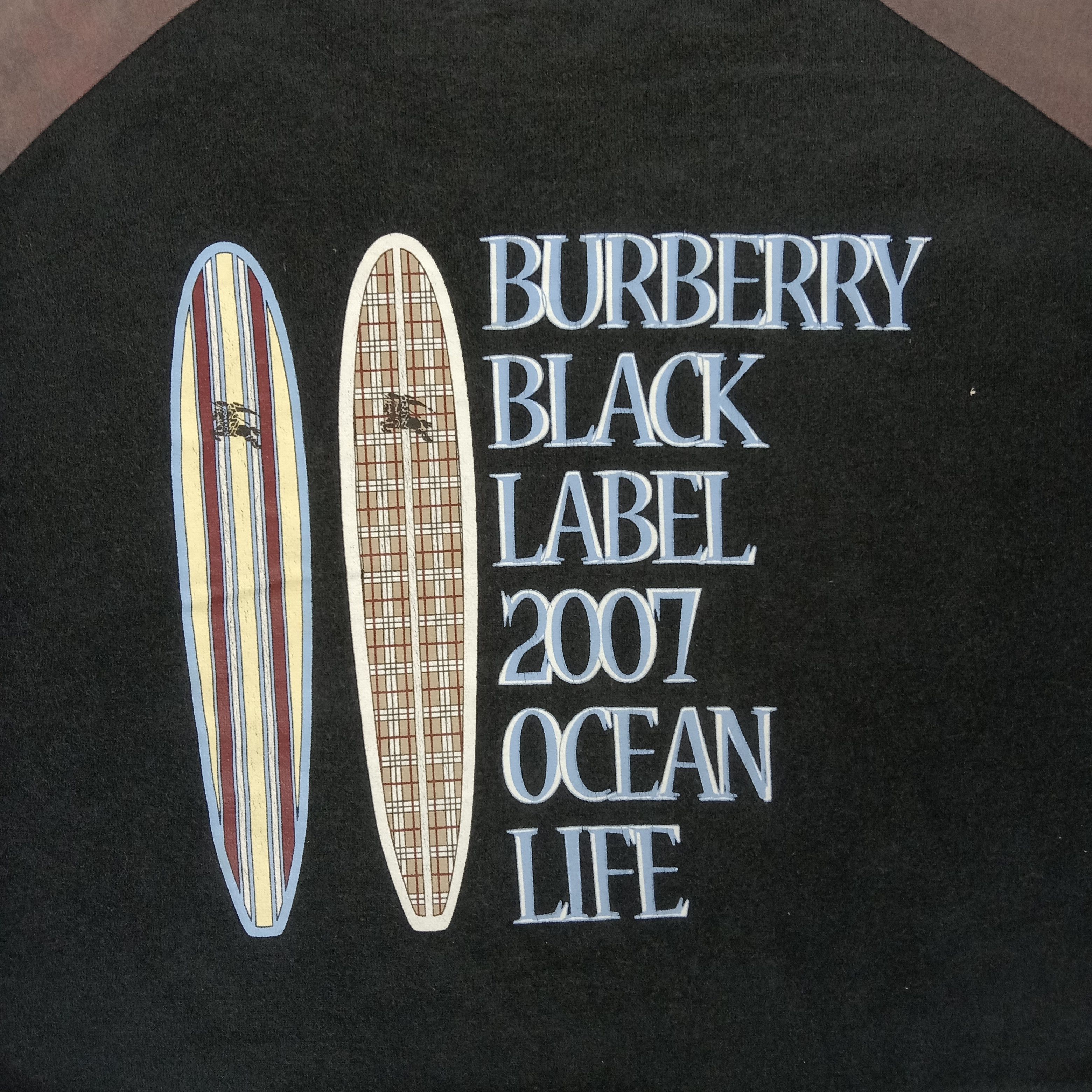 Burberry × Vintage Burberry Black Label 2007 Surfing Style Tshirt Size US M / EU 48-50 / 2 - 2 Thumbnail