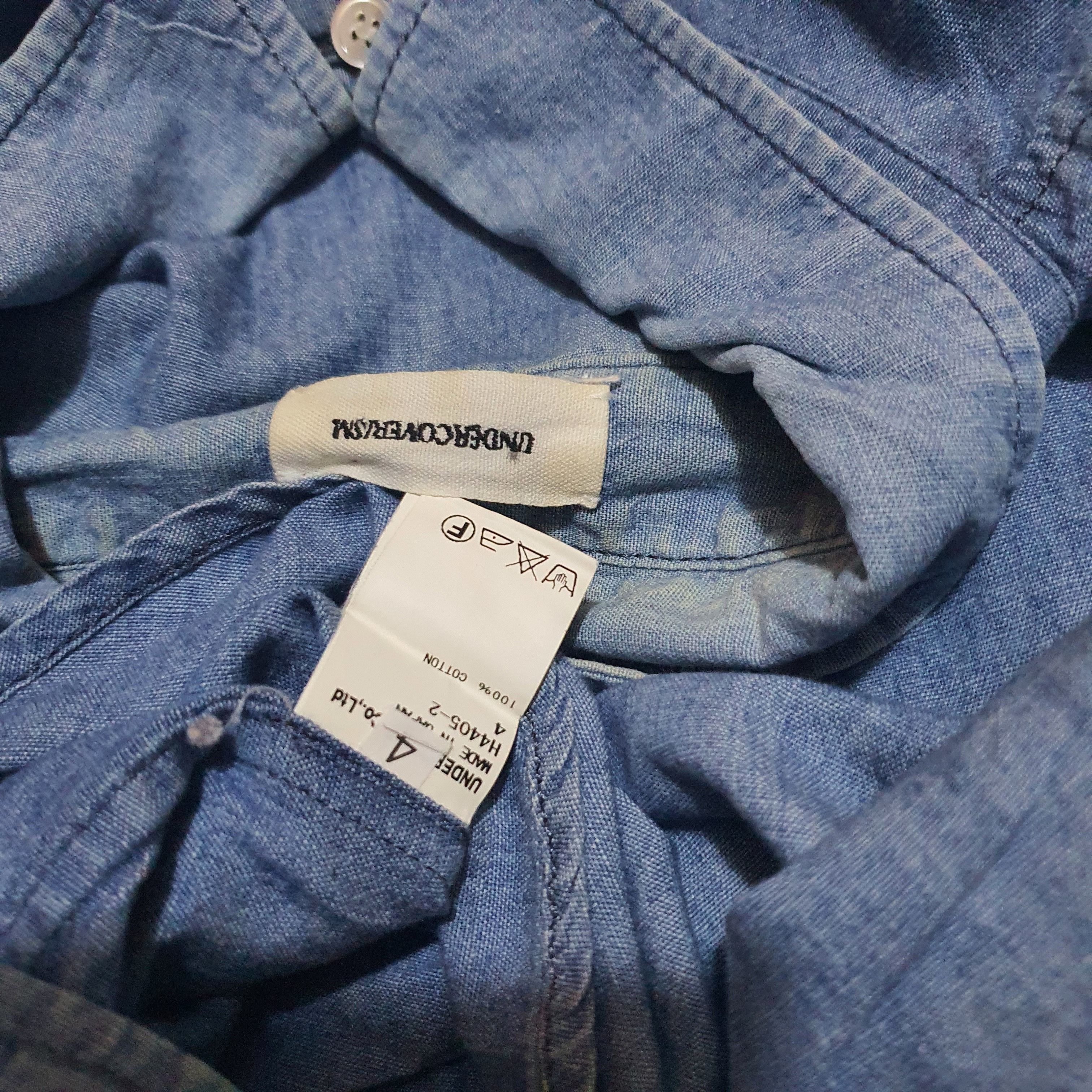 Undercover Undercoverism aw11 logo embroidered western chambray shirt Size US M / EU 48-50 / 2 - 2 Thumbnail
