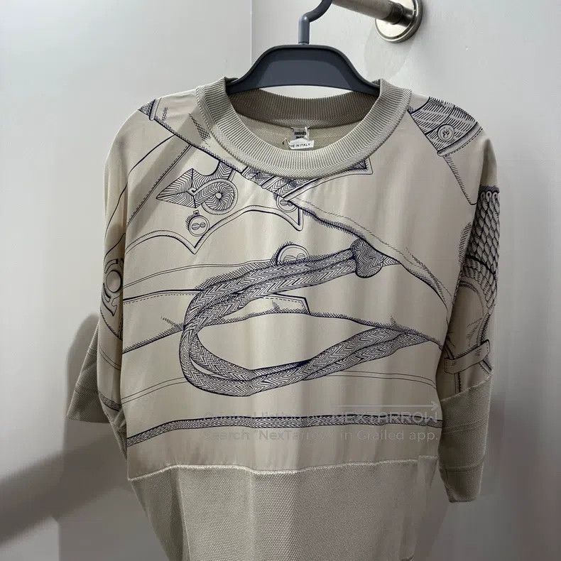 Hermes Hermes Silk Patchwork Short Sleeve Size S / US 4 / IT 40 - 6 Thumbnail