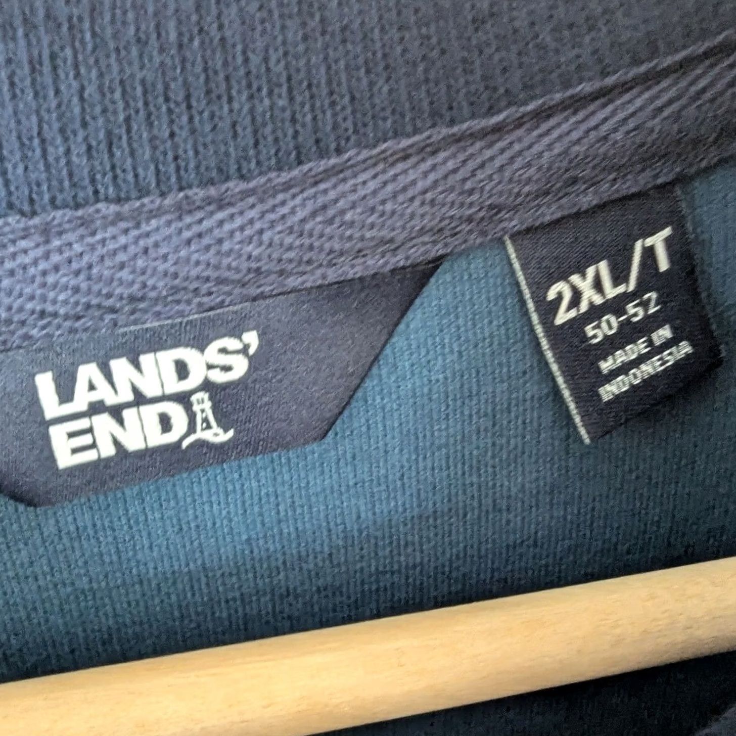 Lands' End VINTAGE: No Lands' End 2XLT Plaid Pullover Sweatshirt Zip Mock Neck Men Blue Quadruple-checked? Size US XXL / EU 58 / 5 - 5 Thumbnail
