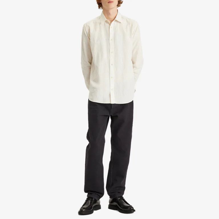 Saint Laurent Paris o1bcso1str1025 Oversize Shirt Dobby Stripes in White/Multi Size US XL / EU 56 / 4 - 5 Thumbnail