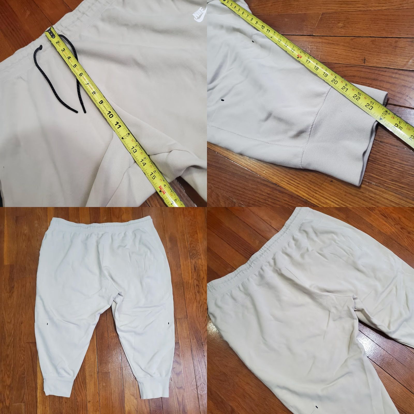 Nike VINTAGE Nike Pants Womens 3X Beige Tech Fleece Joggers Zip Pocket Athletic DA2043-206 Size 40" / US 18 - 8 Thumbnail
