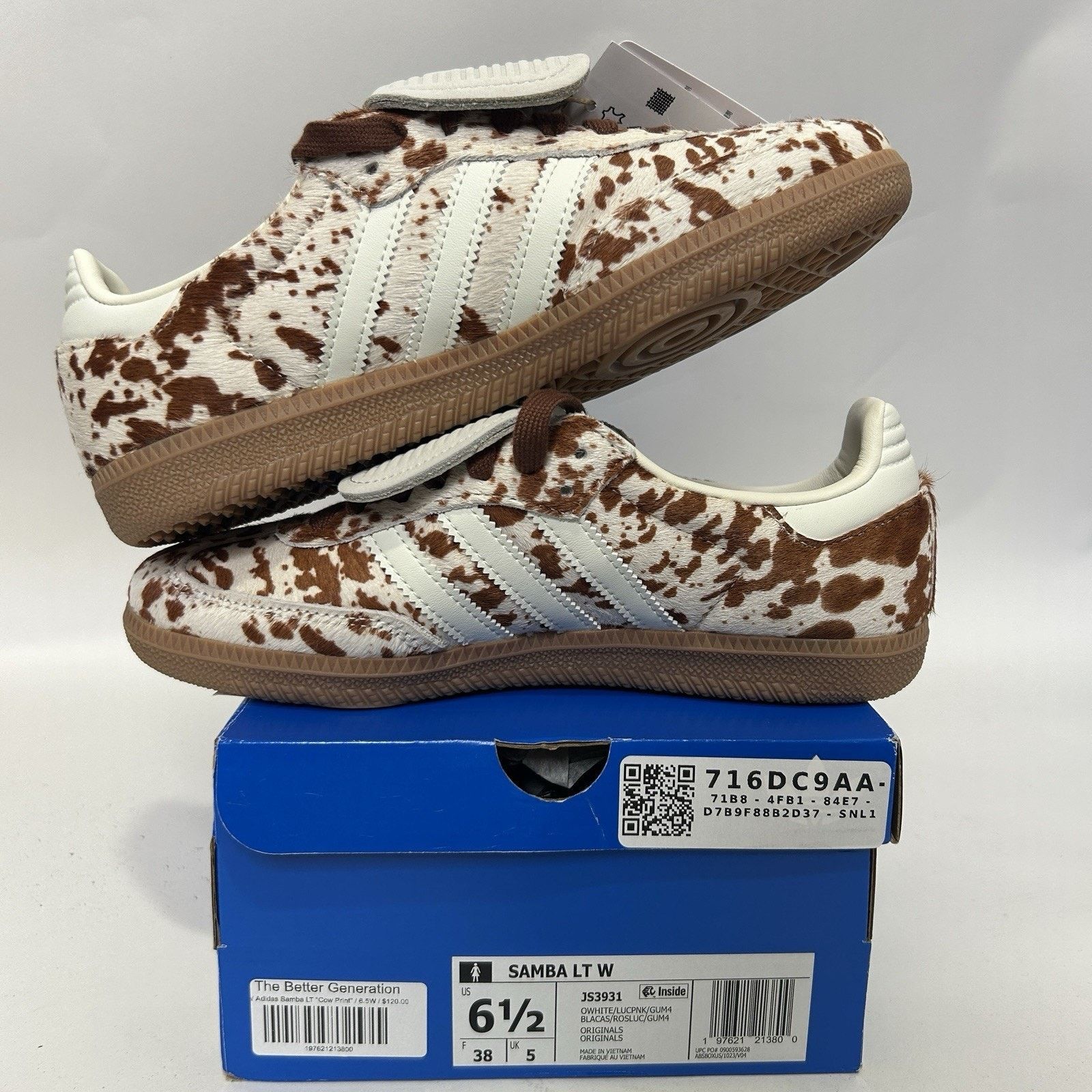 Adidas adidas Women's Samba LT Cow Print Pack “Brown” Size US 6.5 / IT 36.5 - 3 Thumbnail