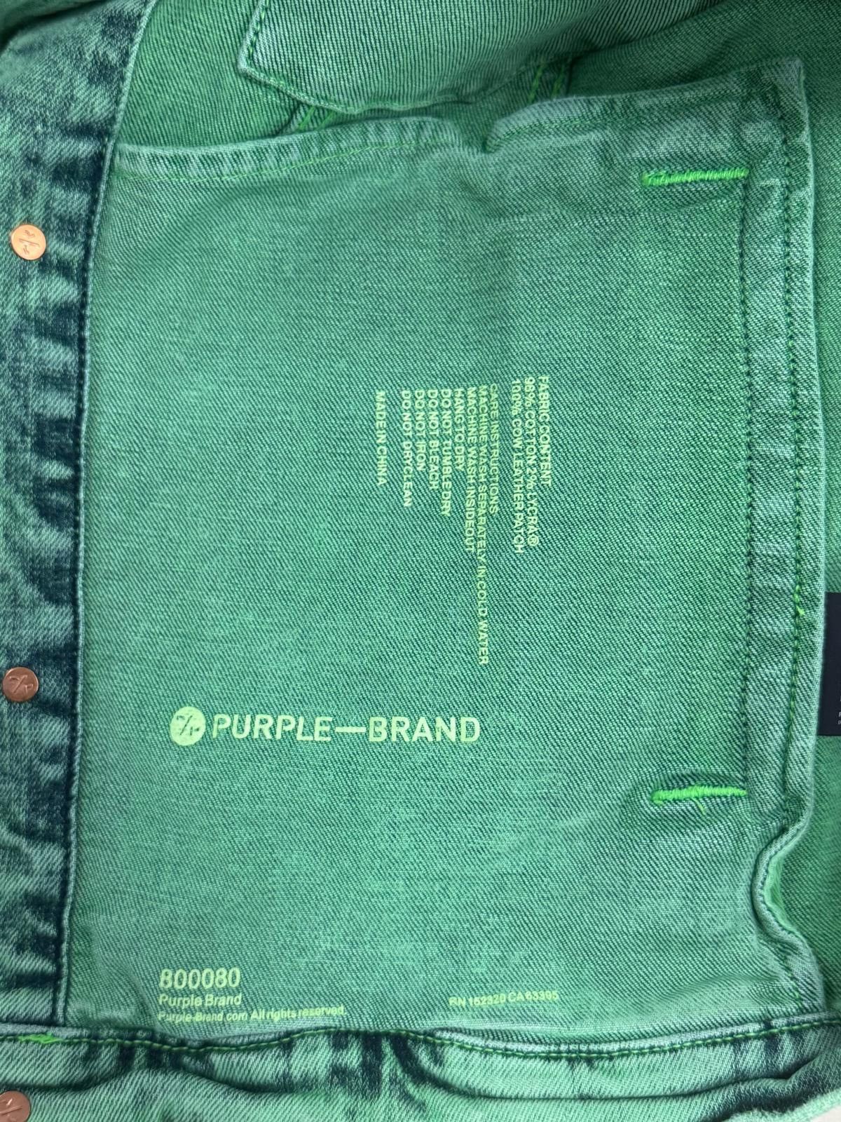 Purple Brand Purple Denim Green Shadow Jacket Size US M / EU 48-50 / 2 - 7 Thumbnail