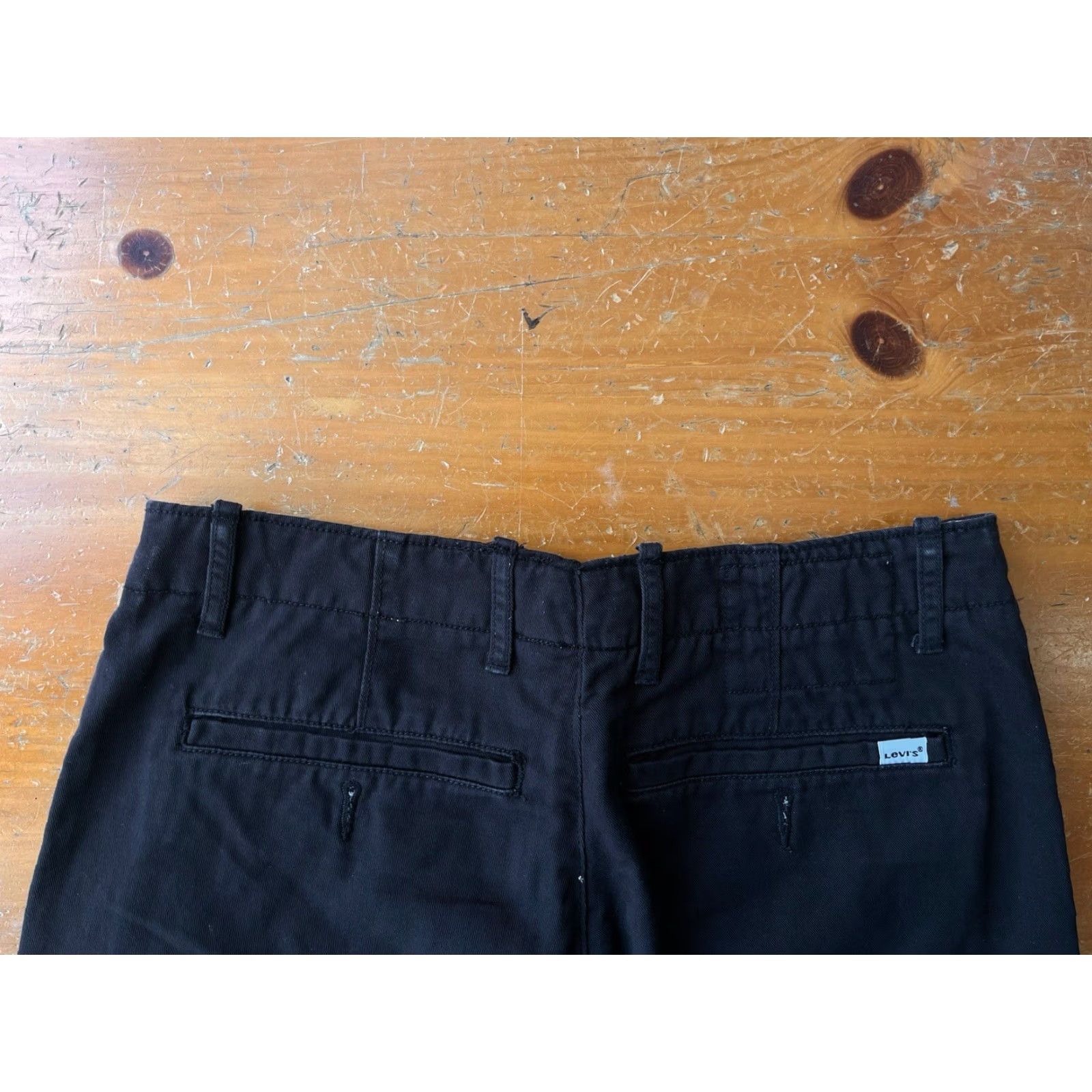 Levi's VINTAGE Levi's Black Cotton Shorts Mens 31 Golf Dressy Preppy Chino 2010s GUC Size US 31 - 3 Thumbnail