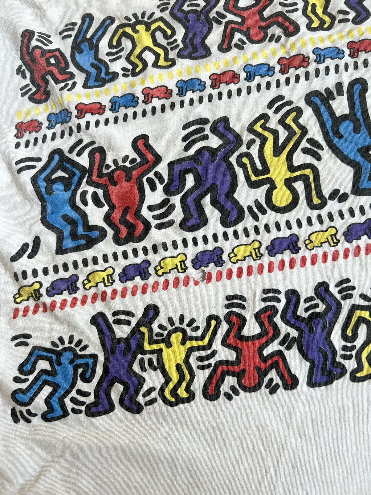 Keith Haring × Vintage Rare Vintage Keith Haring Pop Art T Shirt Size US XL / EU 56 / 4 - 6 Thumbnail