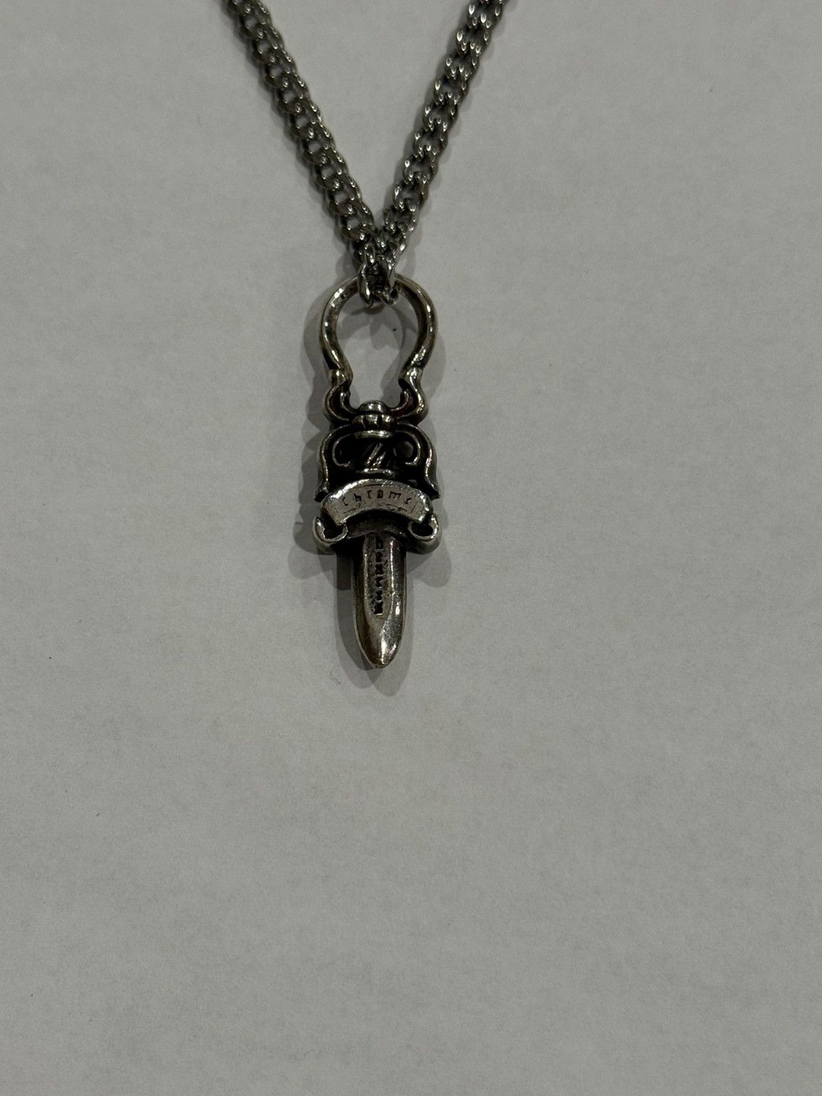 Chrome Hearts Chrome Hearts Dagger Pendant Cuban Link Chain Necklace 925 Size ONE SIZE - 11 Thumbnail
