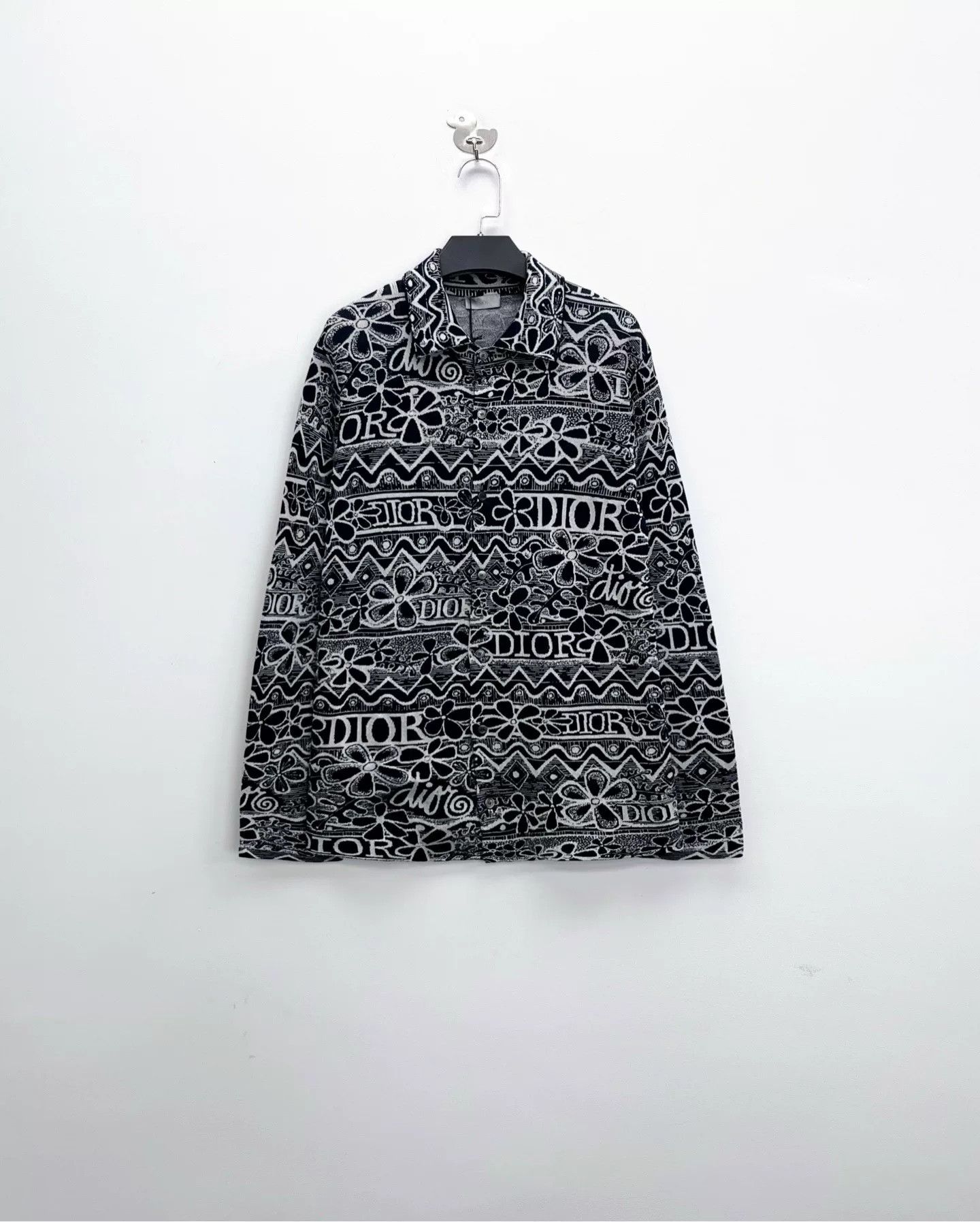 Stussy Dior Stussy Floral Graffiti Logo Shirt Size US S / EU 44-46 / 1 - 1 Thumbnail