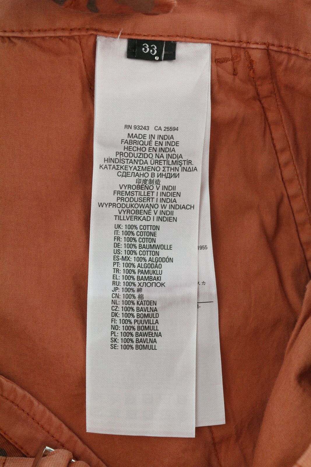 Diesel P-ATLAN-PAT W33 Orange Camouflage Multi-Pocket 85386 Size US 33 - 9 Thumbnail