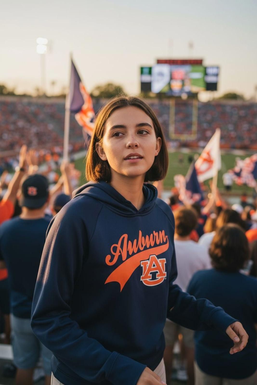 Champion Champion Auburn University Women's Navy Blue Hoodie Size M / US 6-8 / IT 42-44 - 1 Thumbnail