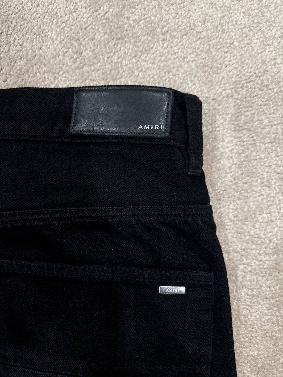 Amiri Amiri Black Staggered Straight Jeans Size US 32 / EU 48 - 5 Thumbnail