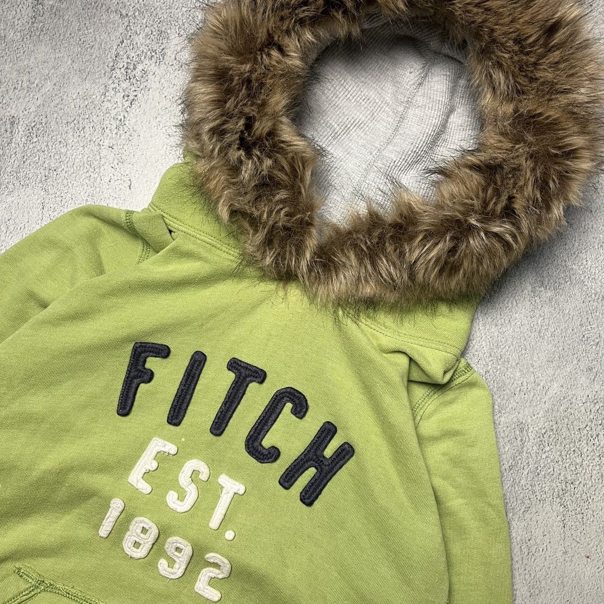 Abercrombie & Fitch × Vintage Vintage Abercrombie&Fitch Faux fur hoodie ifsixwasnine style Size M / US 6-8 / IT 42-44 - 3 Thumbnail