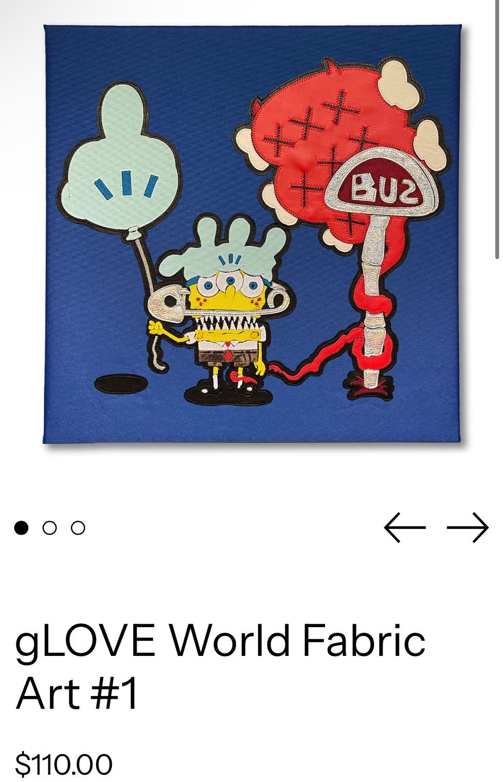 Bape × Nickelodeon Sukamii Glove Head Fabric Art Size ONE SIZE - 1 Thumbnail