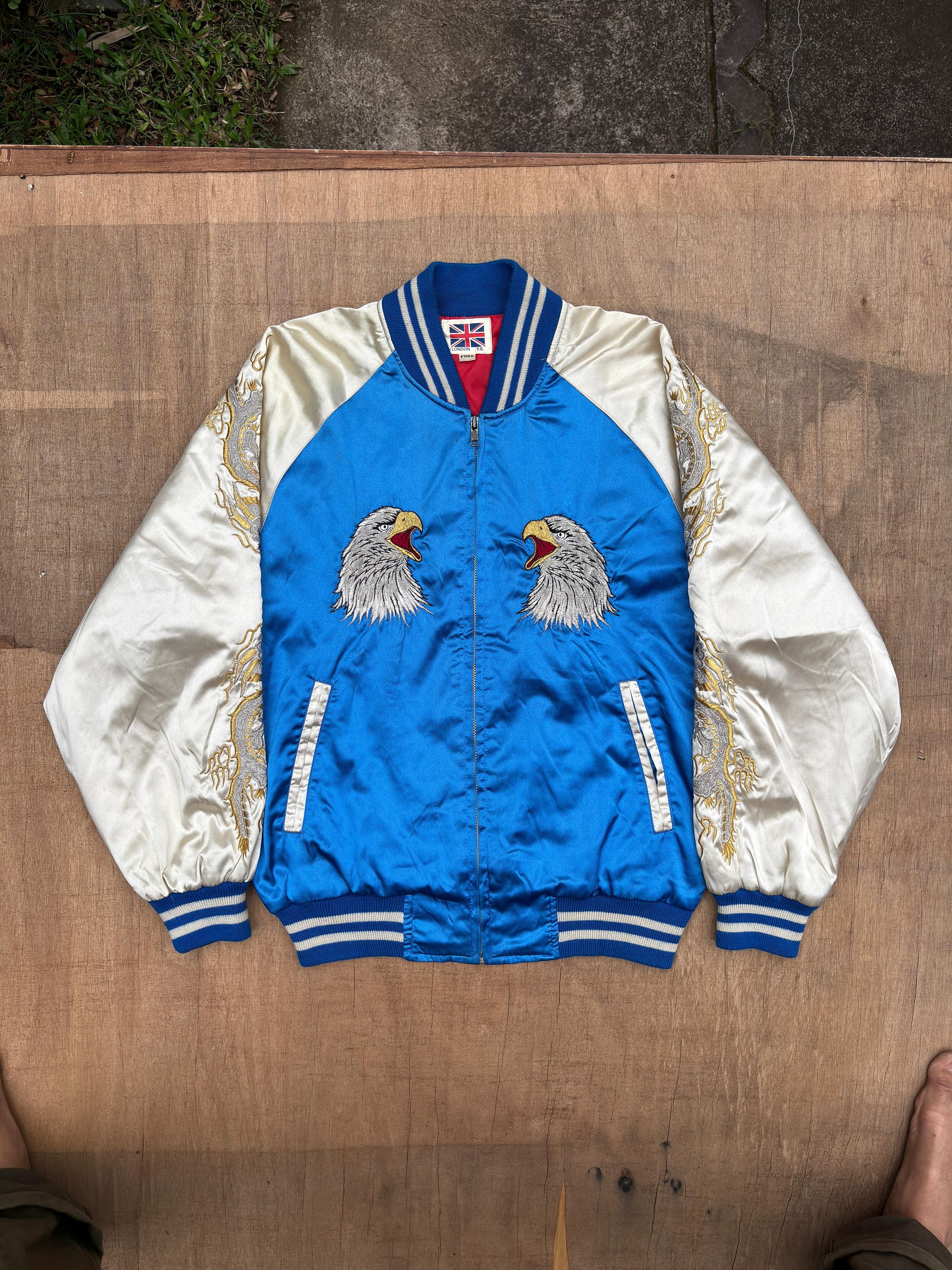 【希少】 90's OLD・SOUVENIR JACKET rare 90s Sukajan Souvenir Jacket Japan Yokosuka Eagle Dragon