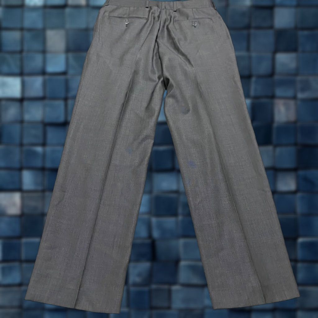 Calvin Klein Calvin Klein Dress Pants Mens Gray 33x30 Flat Front Wool Straight Dress Pants Mens Regular Size US 33 - 1 Thumbnail