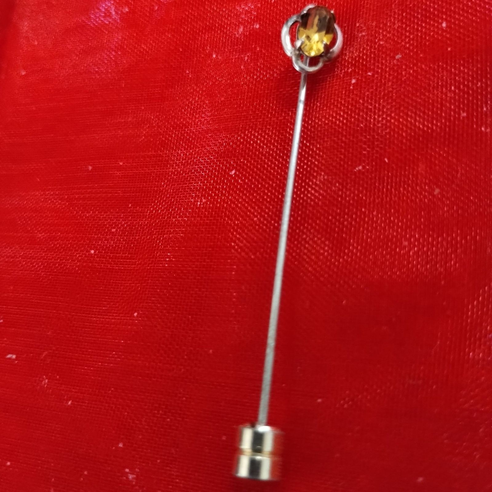 Vintage Beautiful unique golden Amber stick pin Size ONE SIZE - 1 Thumbnail