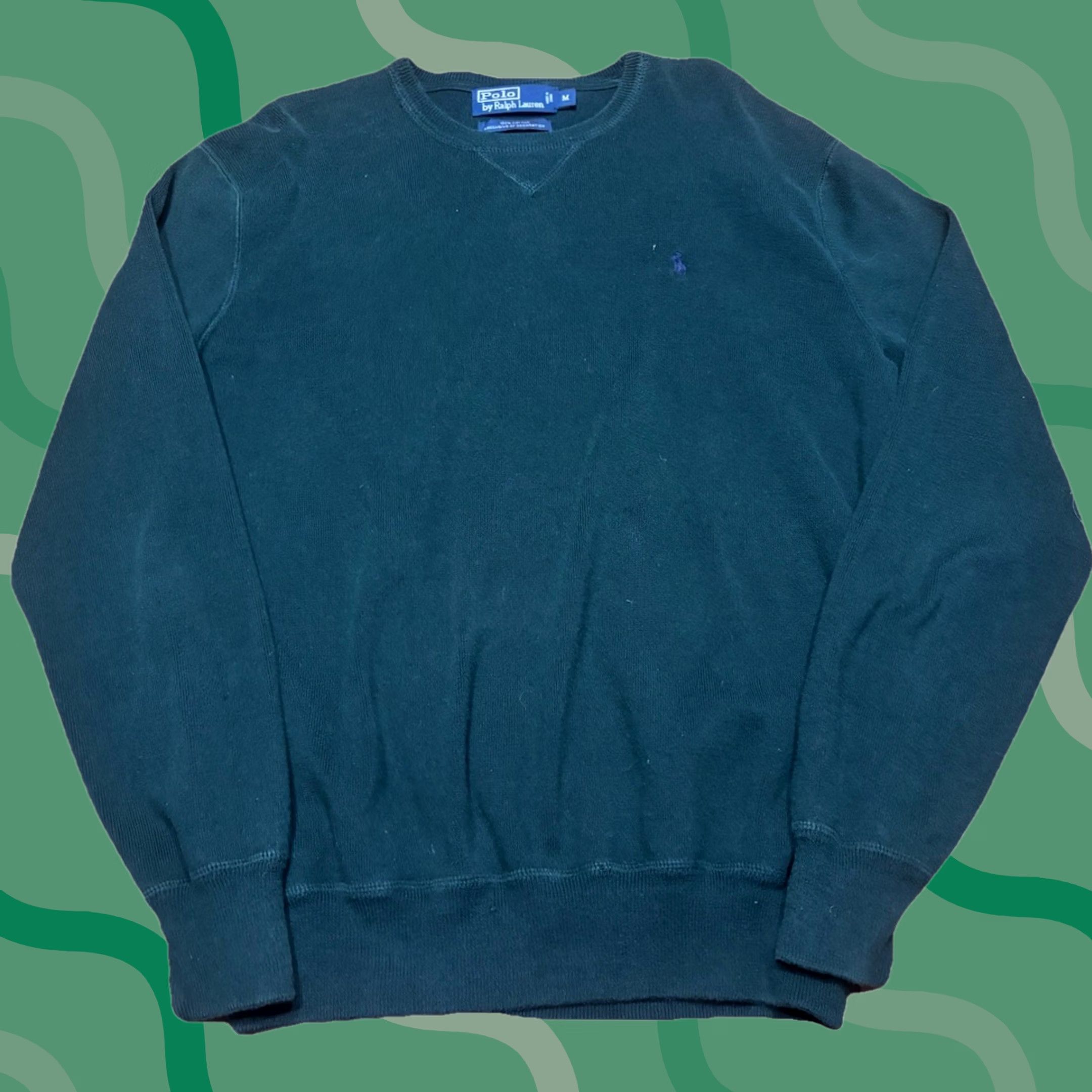 Polo Ralph Lauren VINTAGE Polo Ralph Lauren Sweater Sweatshirt Adult M Forest Green Size US M / EU 48-50 / 2 - 1 Thumbnail