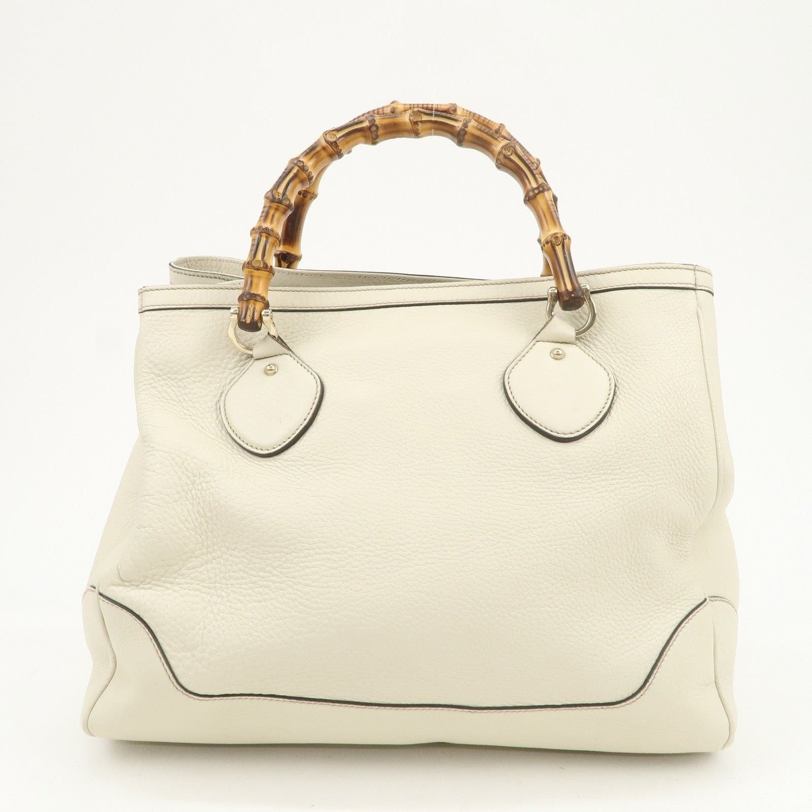 Gucci Gucci Bamboo Top Handle Bag Calfskin Cream Size ONE SIZE - 2 Thumbnail