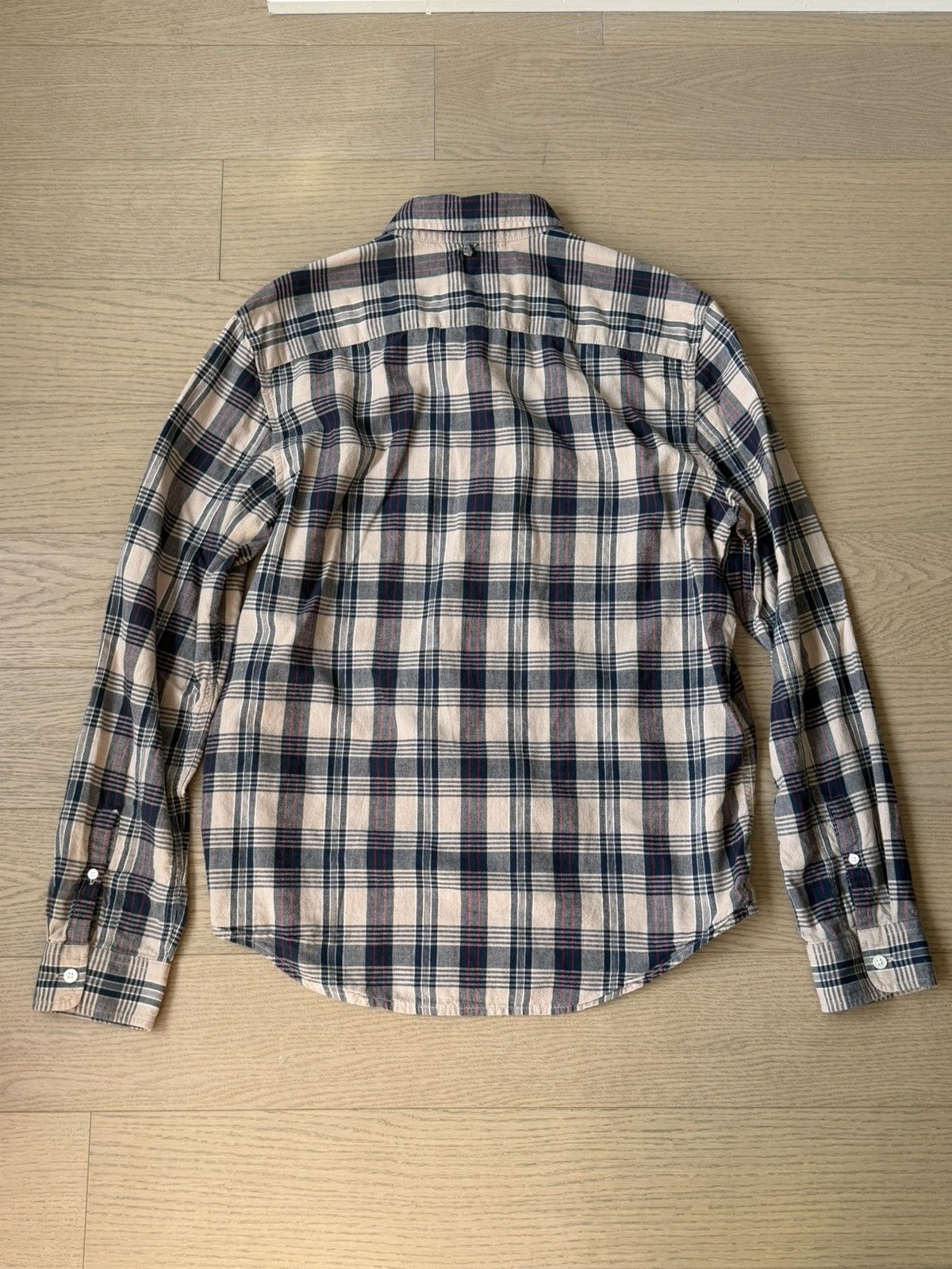 Alex Mill Tan Plaid Wash & Go Button Up Shirt Size US M / EU 48-50 / 2 - 2 Thumbnail
