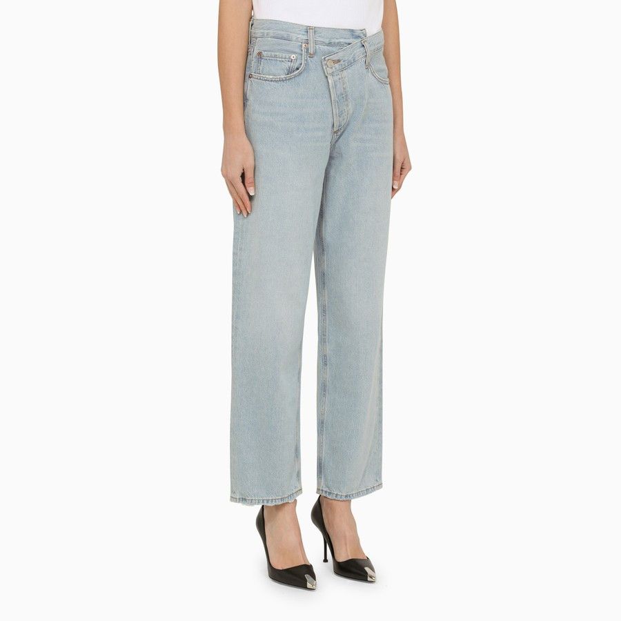 Agolde o1d2blof0724 Destructed Denim Jeans in Light Blue Size 29" - 3 Thumbnail