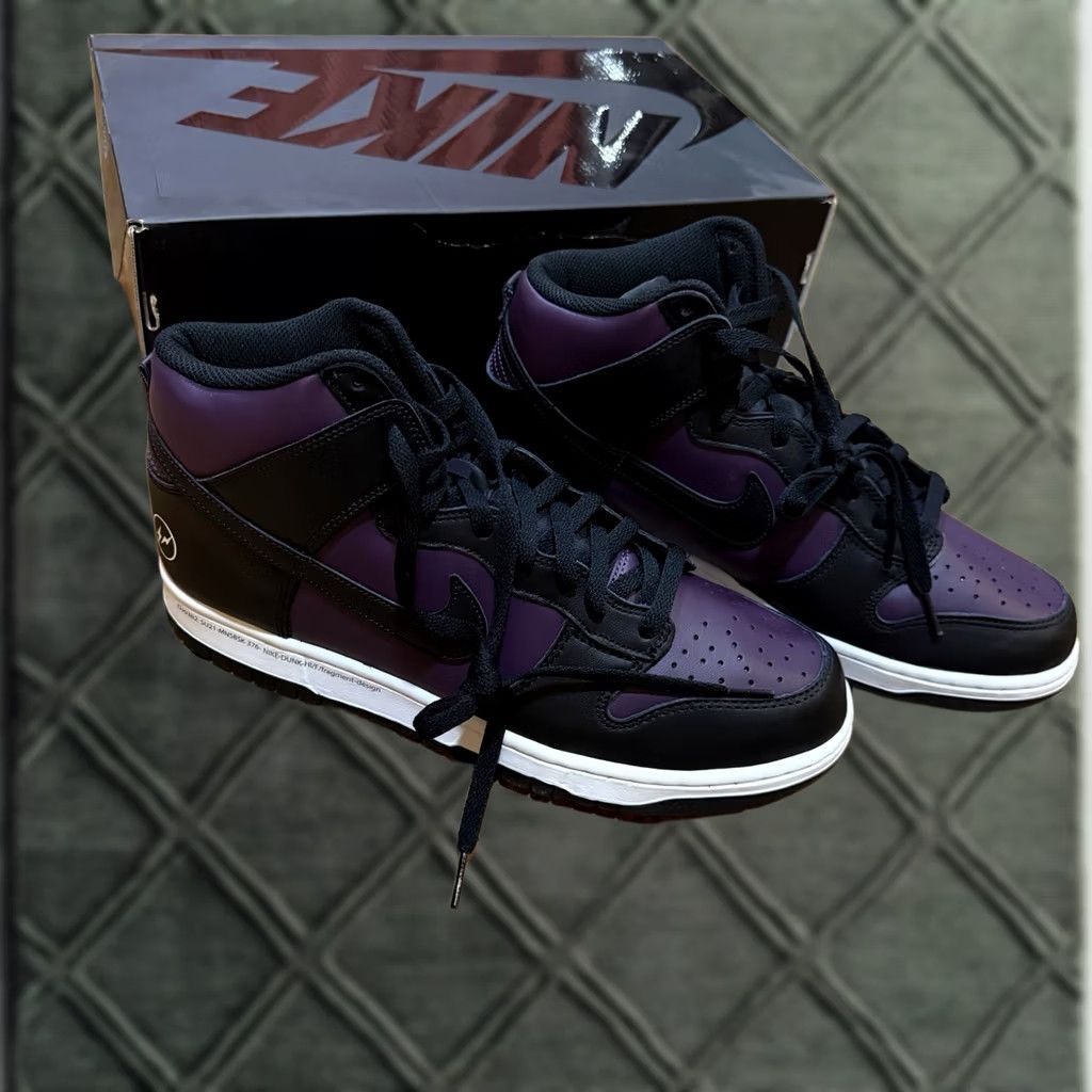 Nike Nike Dunk High Beijing DJ0382-600 OG Retro 2021 Size 12 - Fragment Design - Leather Purple Sneakers Mens Shoes Size US 12 / EU 45 - 1 Thumbnail