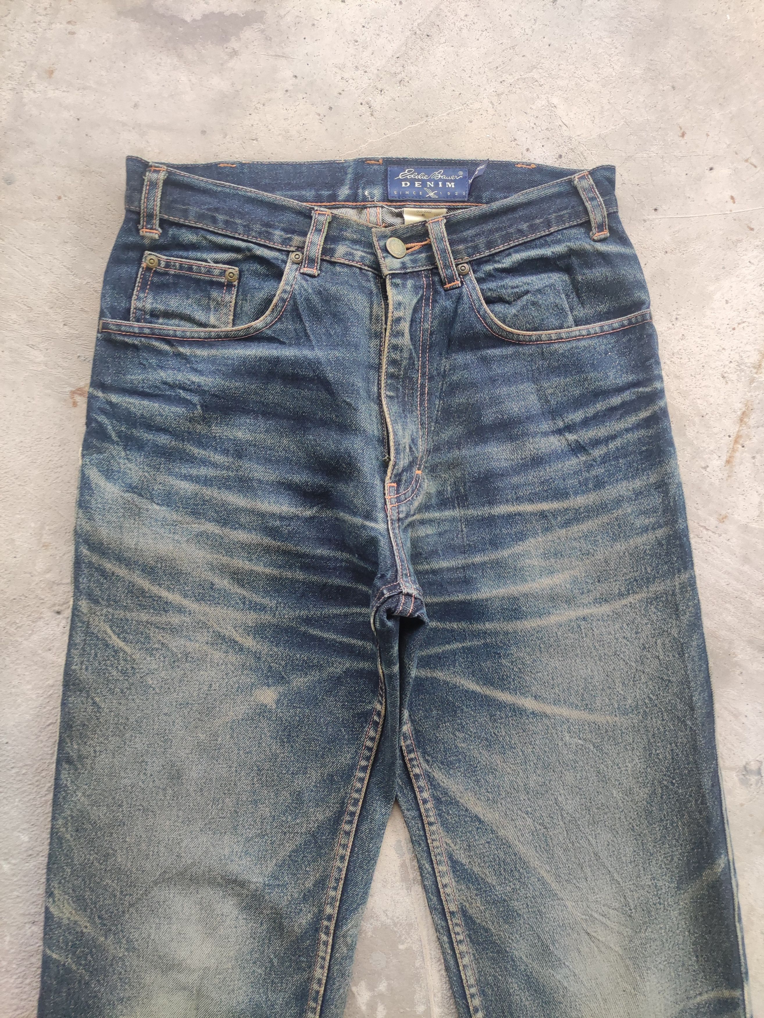 Eddie Bauer Vintage Eddie Bauer Jean Distressed Faded Denim Size US 30 / EU 46 - 3 Thumbnail