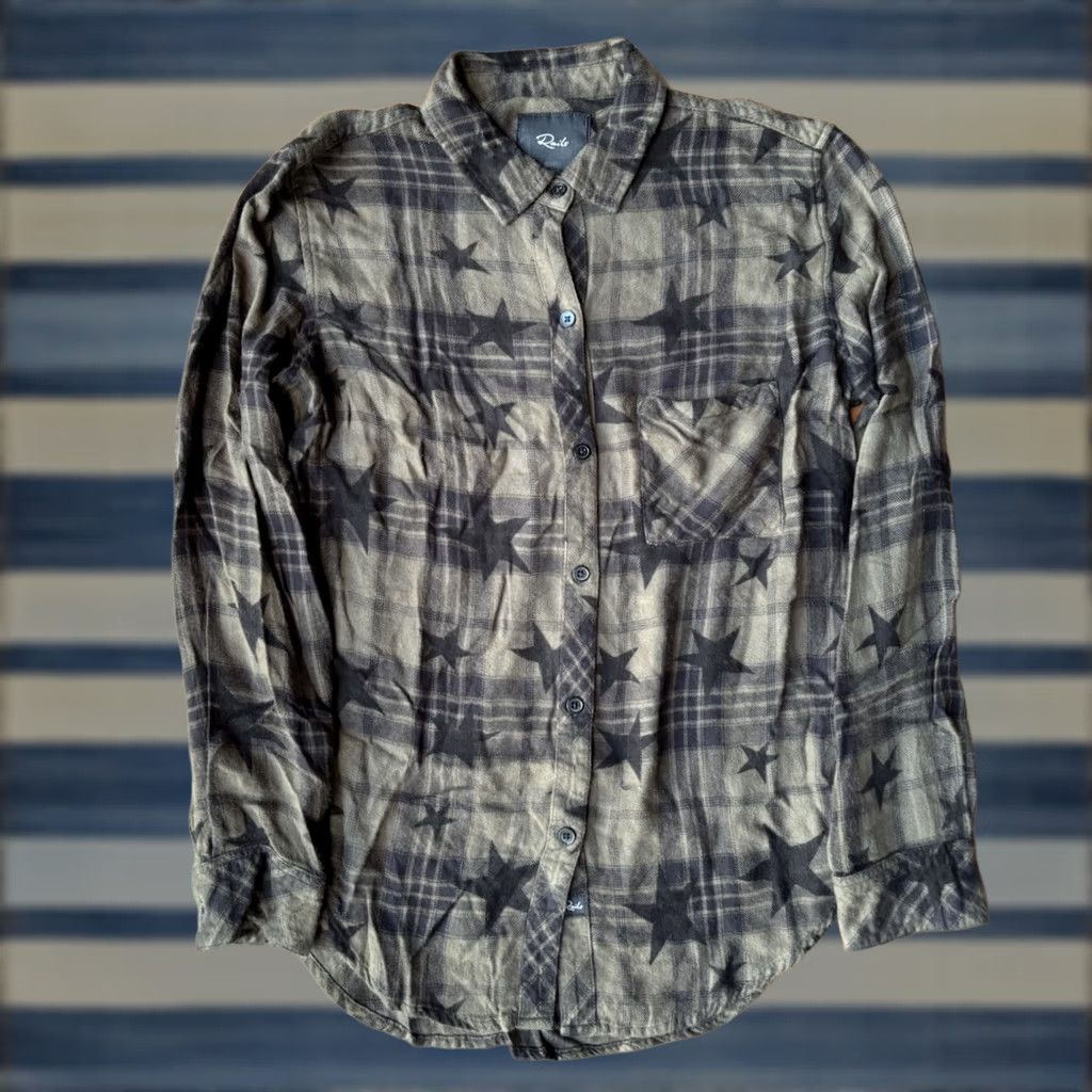 Rails Rails Hunter Button Long Sleeve Plaid Jet Stars Shirt XS Green Shirt Women Casual Button-Up Plaid Stars Pockets Size XS / US 0-2 / IT 36-38 - 1 Thumbnail