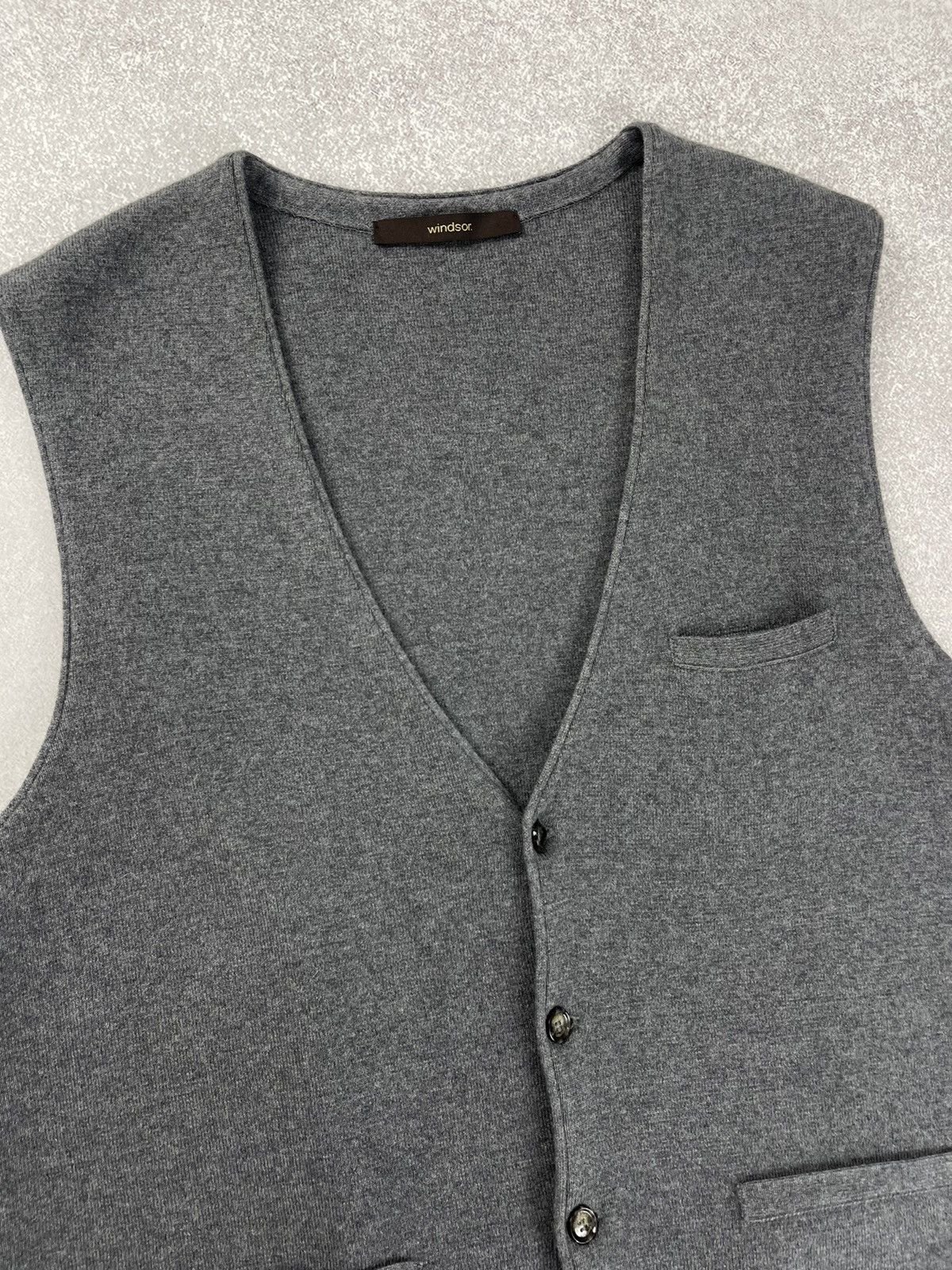 Designer Windsor Wool Vest Gilet Men’s Size 54 Size US L / EU 52-54 / 3 - 4 Thumbnail