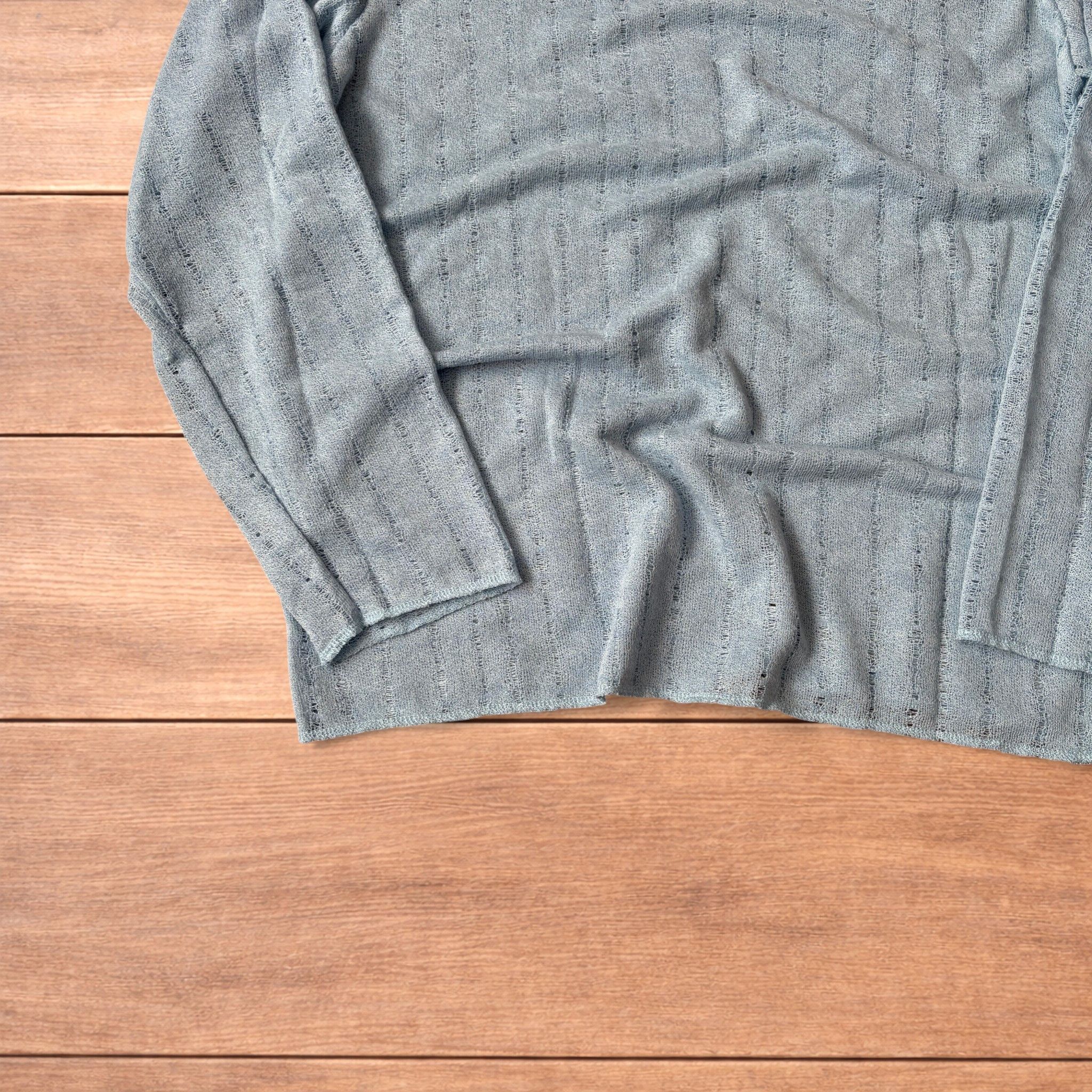 Japanese Brand Surfer style baggy long sleeve knit top shirt in light blue. Size US M / EU 48-50 / 2 - 3 Thumbnail