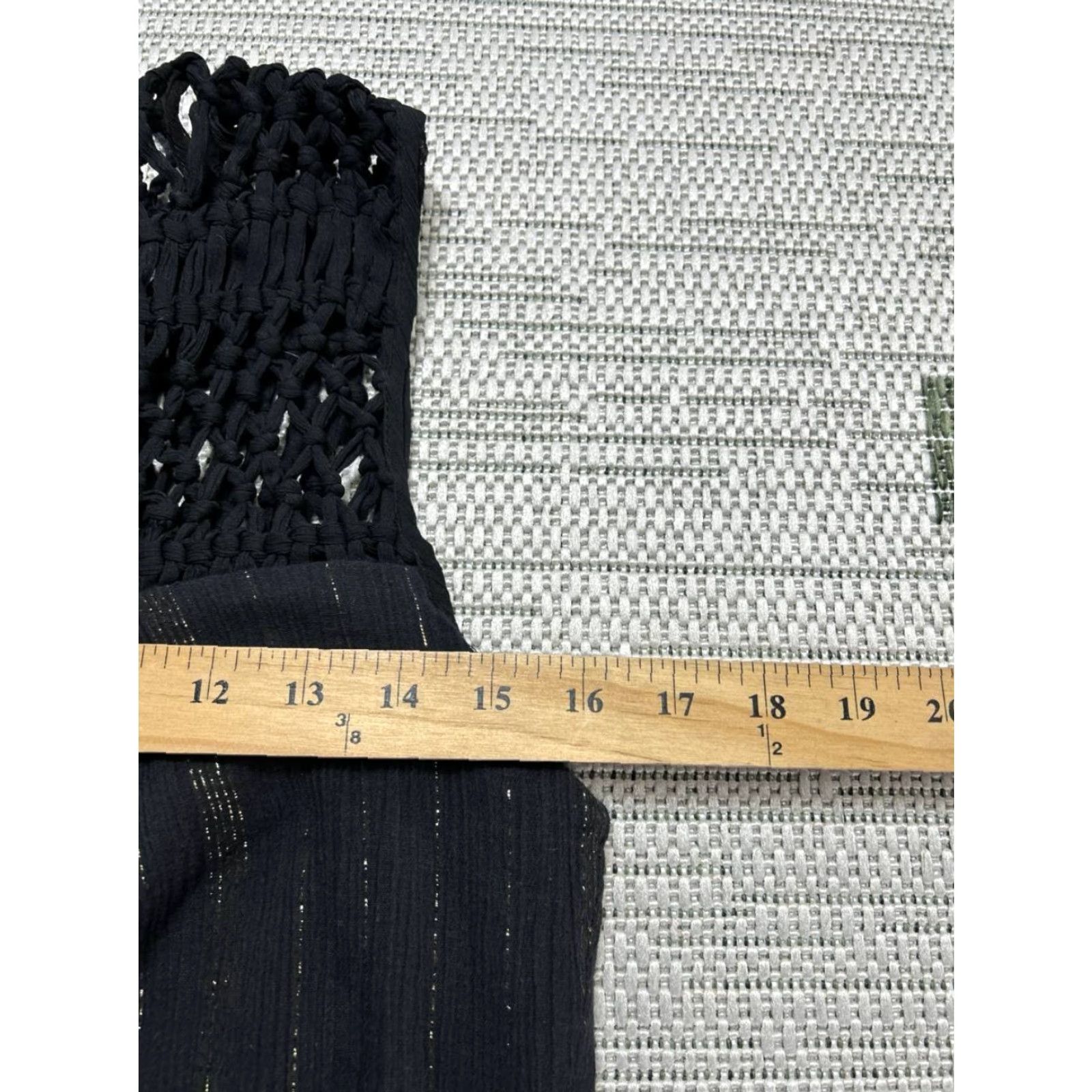 Anthropologie Anthropologie By Maeve Abilene Maxi Dress Womens Small Black Tassel Crochet Yoke Size S / US 4 / IT 40 - 6 Thumbnail