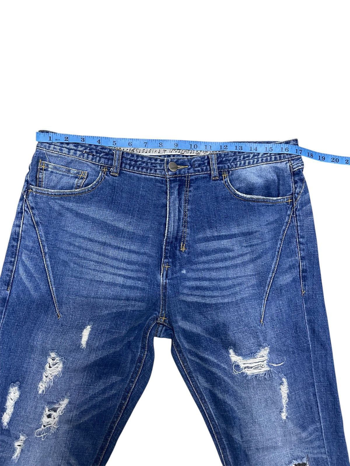 Number (N)ine Number N(ine) Skiny Jeans Distressed Size US 33 - 15 Thumbnail