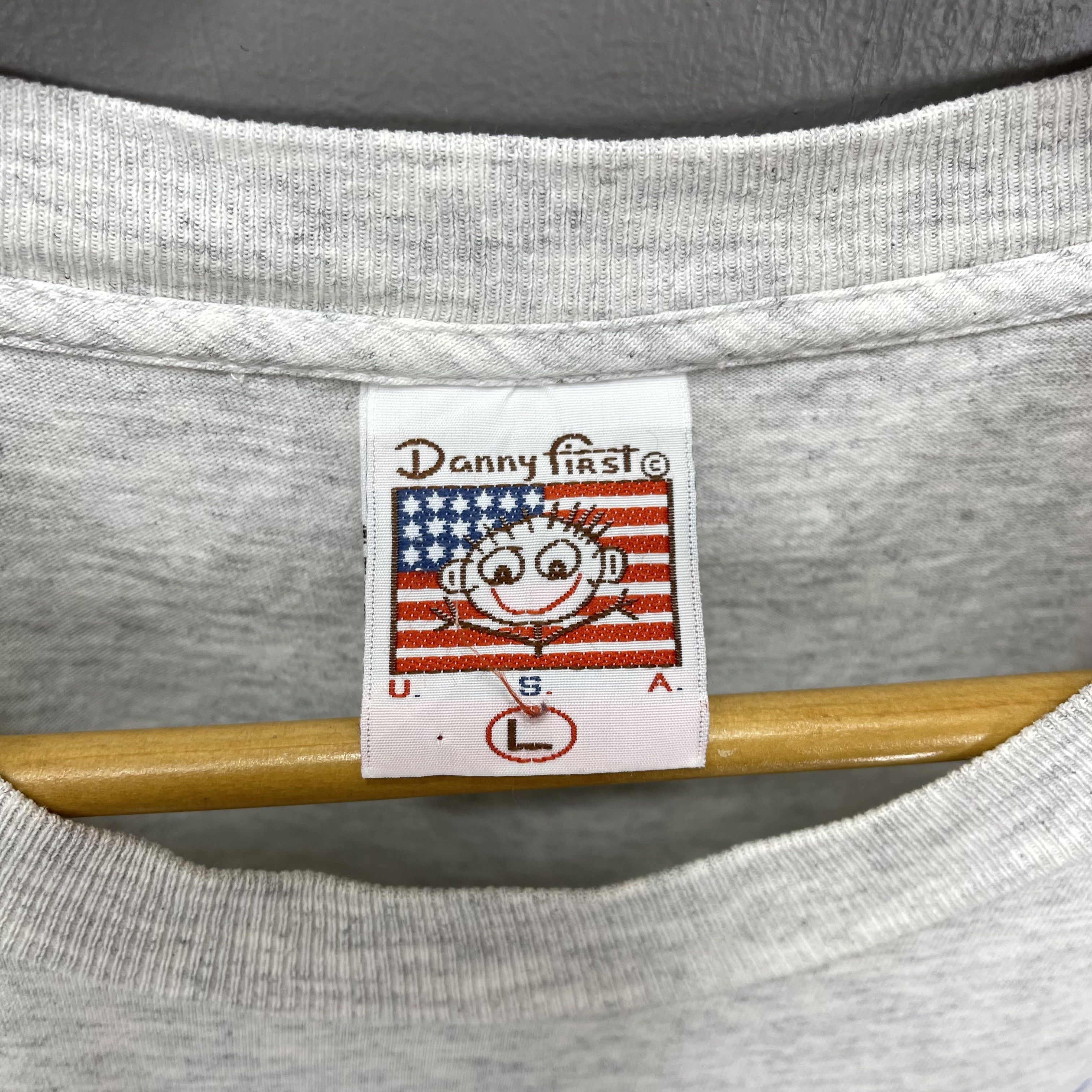 Vintage 1995 Vintage DANNY FIRST Crew Neck T Shirt #1463/AY Size US L / EU 52-54 / 3 - 5 Thumbnail