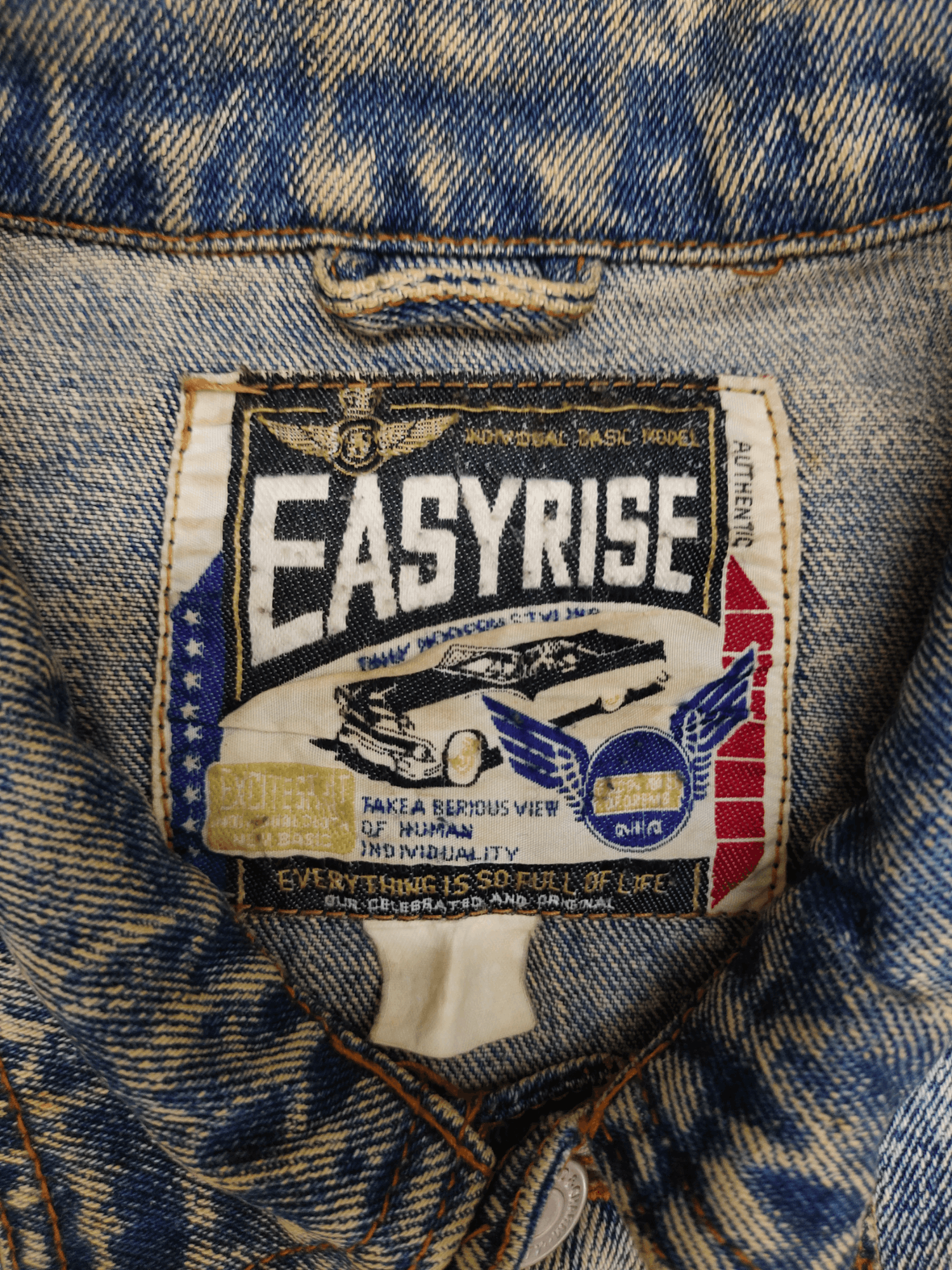 Vintage 90s Rolling Stone Flash Point 1991 By Easyrise Trucker Jacke Size US XL / EU 56 / 4 - 20 Thumbnail