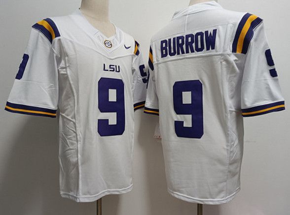 Other Men's LSU Tigers #9 Joe Burreaux White Football Jersey Size US M / EU 48-50 / 2 - 3 Thumbnail