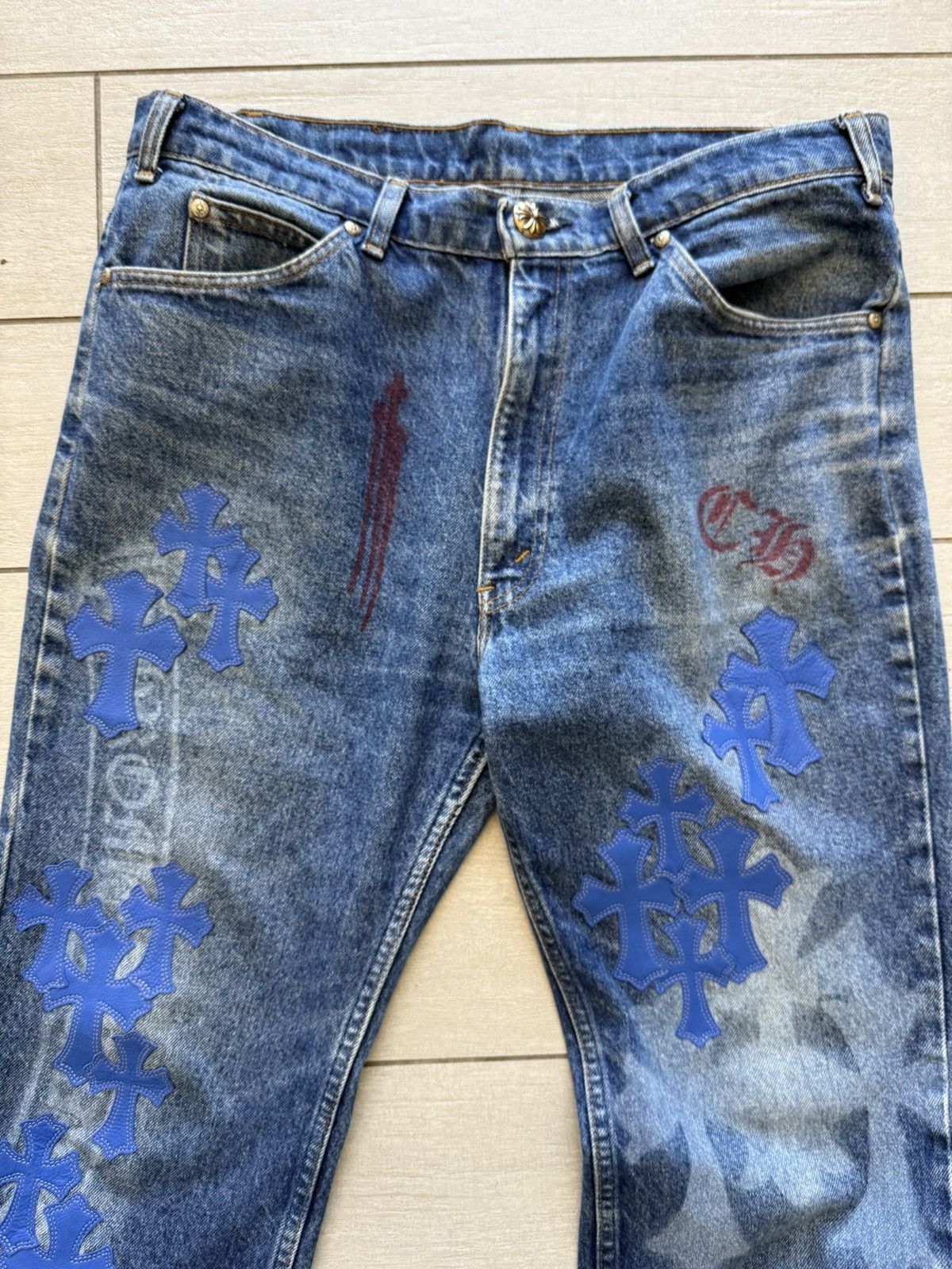Chrome Hearts CHROME HEARTS STENCIL JEANS Size US 34 / EU 50 - 5 Thumbnail
