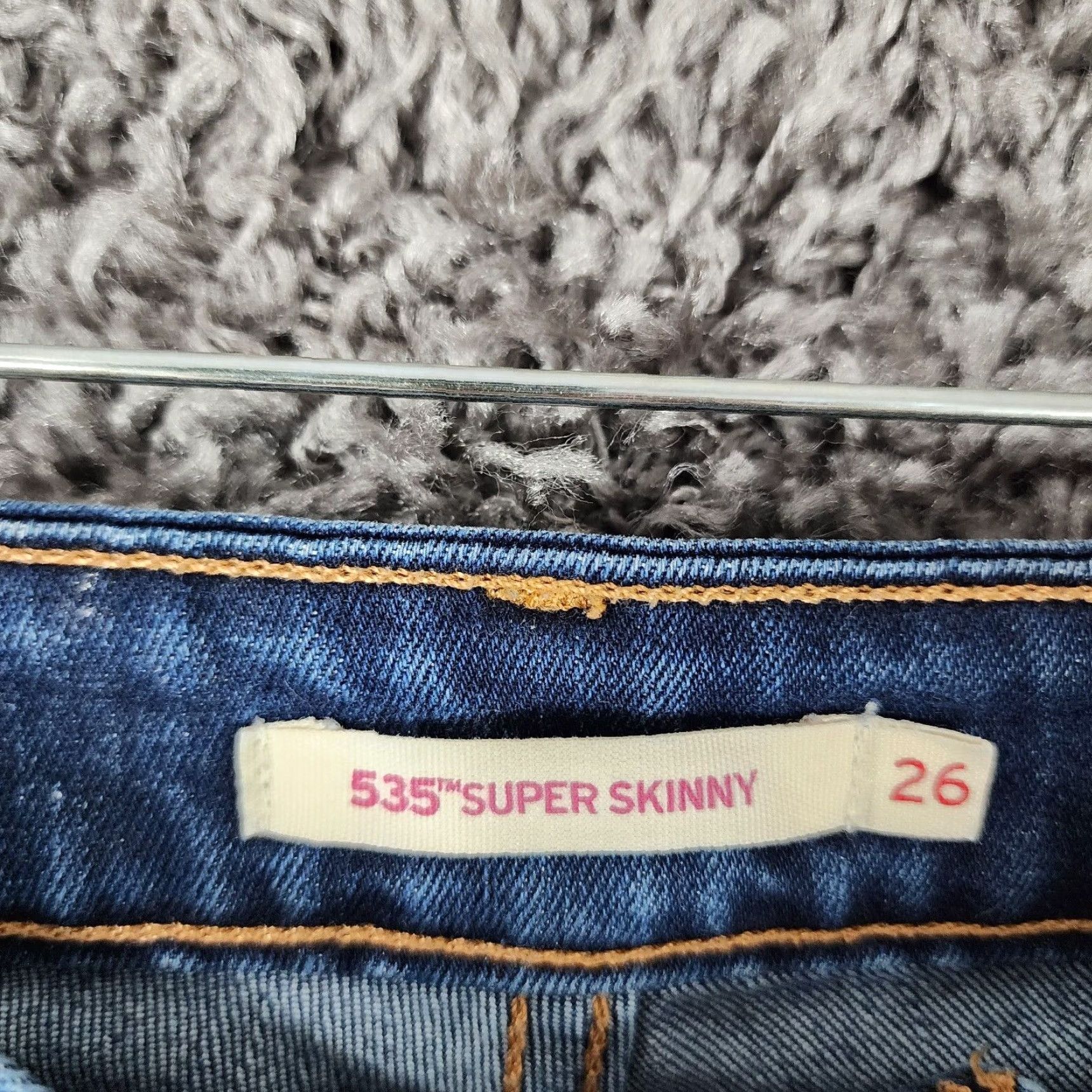 Levi's LEVI'S VINTAGE 535 Distressed Super Skinny Jeans Women Size 26 Blue Size 26" / US 2 / IT 38 - 3 Thumbnail