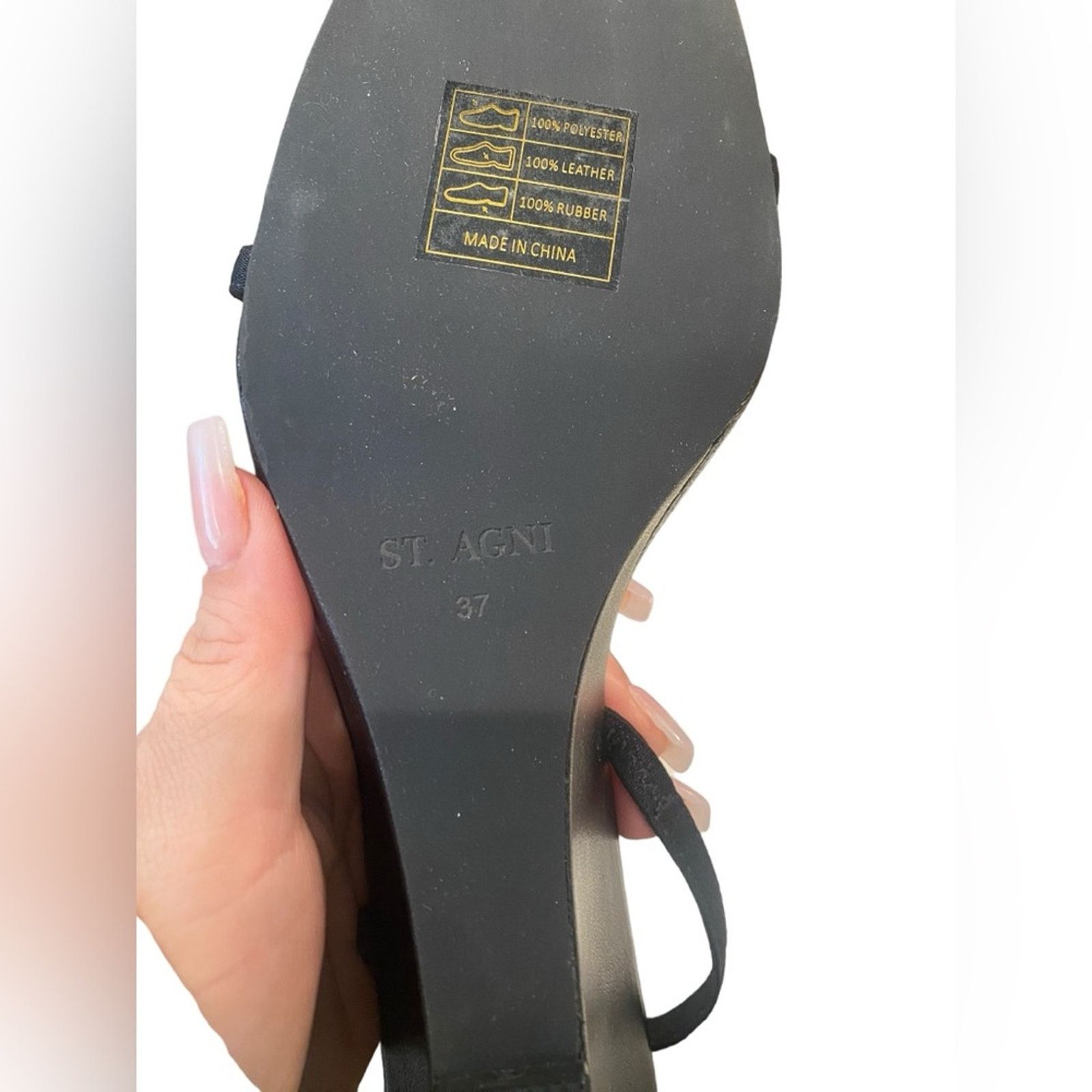 St. Agni ST.AGNI Brassiere Wedges Black 37 Size US 7 / IT 37 - 10 Thumbnail