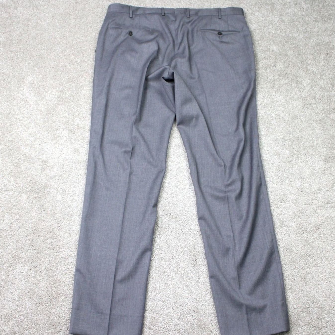 PT Torino PT Torino Dress Pants Mens 38x32 Gray Slim Fit Wool Flat Front Dress Pants Mens Regular Gray PT Torino Size US 38 / EU 54 - 5 Thumbnail