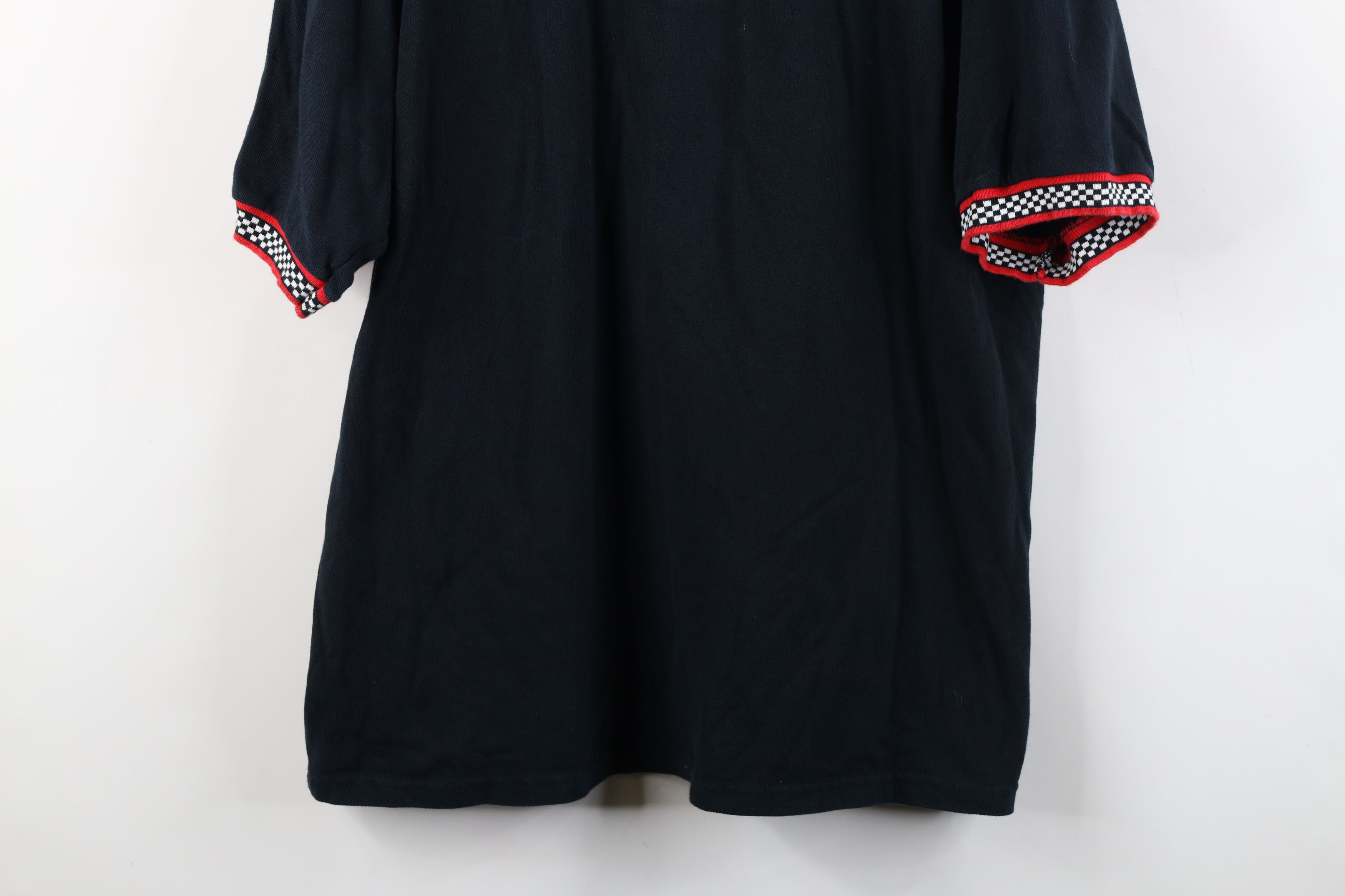 Vintage Vintage 90s Flag Racing Collared Polo Shirt Black Cotton Size US XL / EU 56 / 4 - 3 Thumbnail