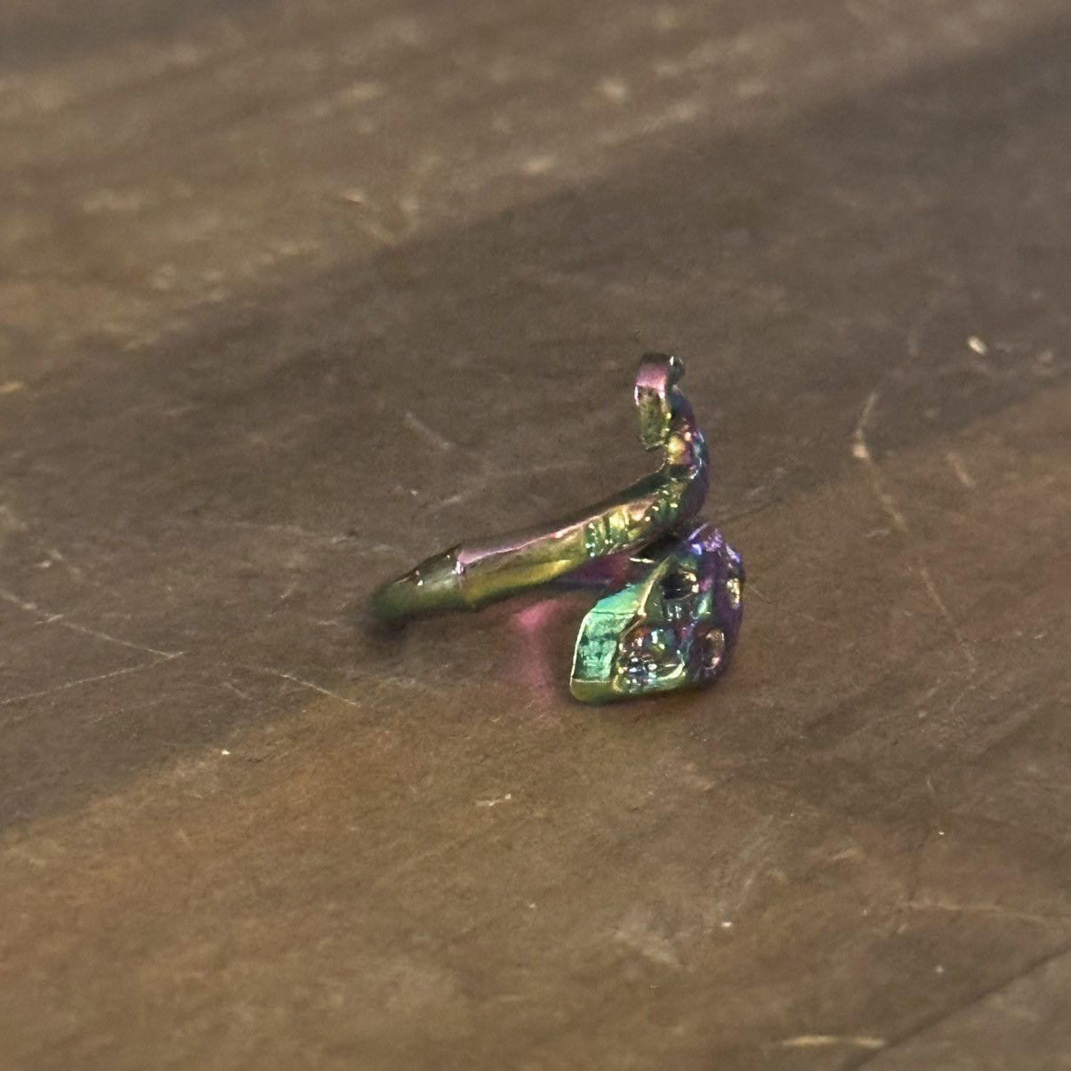 Other Iridescent peacock crochet knitting ring Size ONE SIZE - 6 Thumbnail