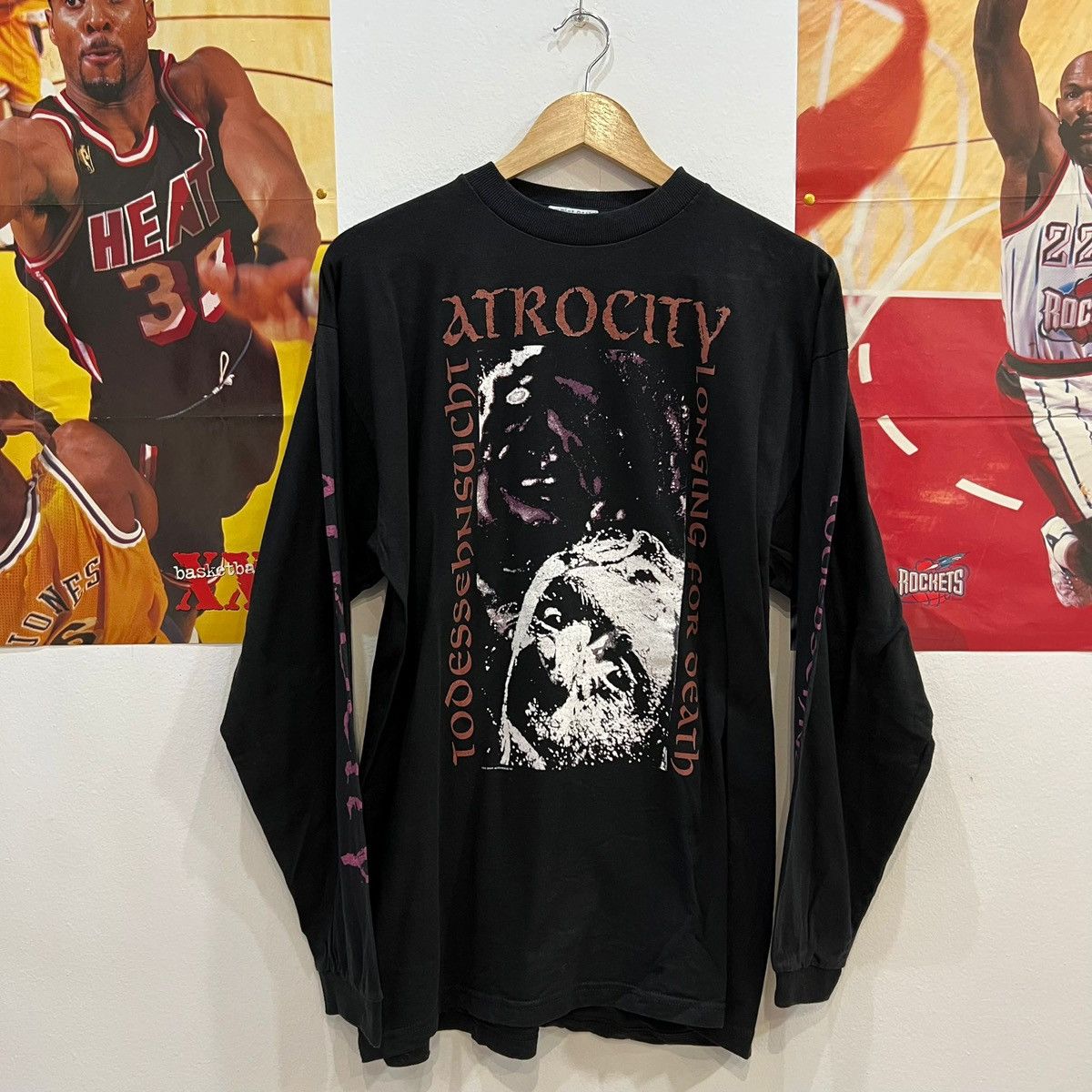 Band Tees × Vintage Vintage Atrocity Todessehnsucht 1992 Long Sleeve Tee Size US XL / EU 56 / 4 - 1 Thumbnail