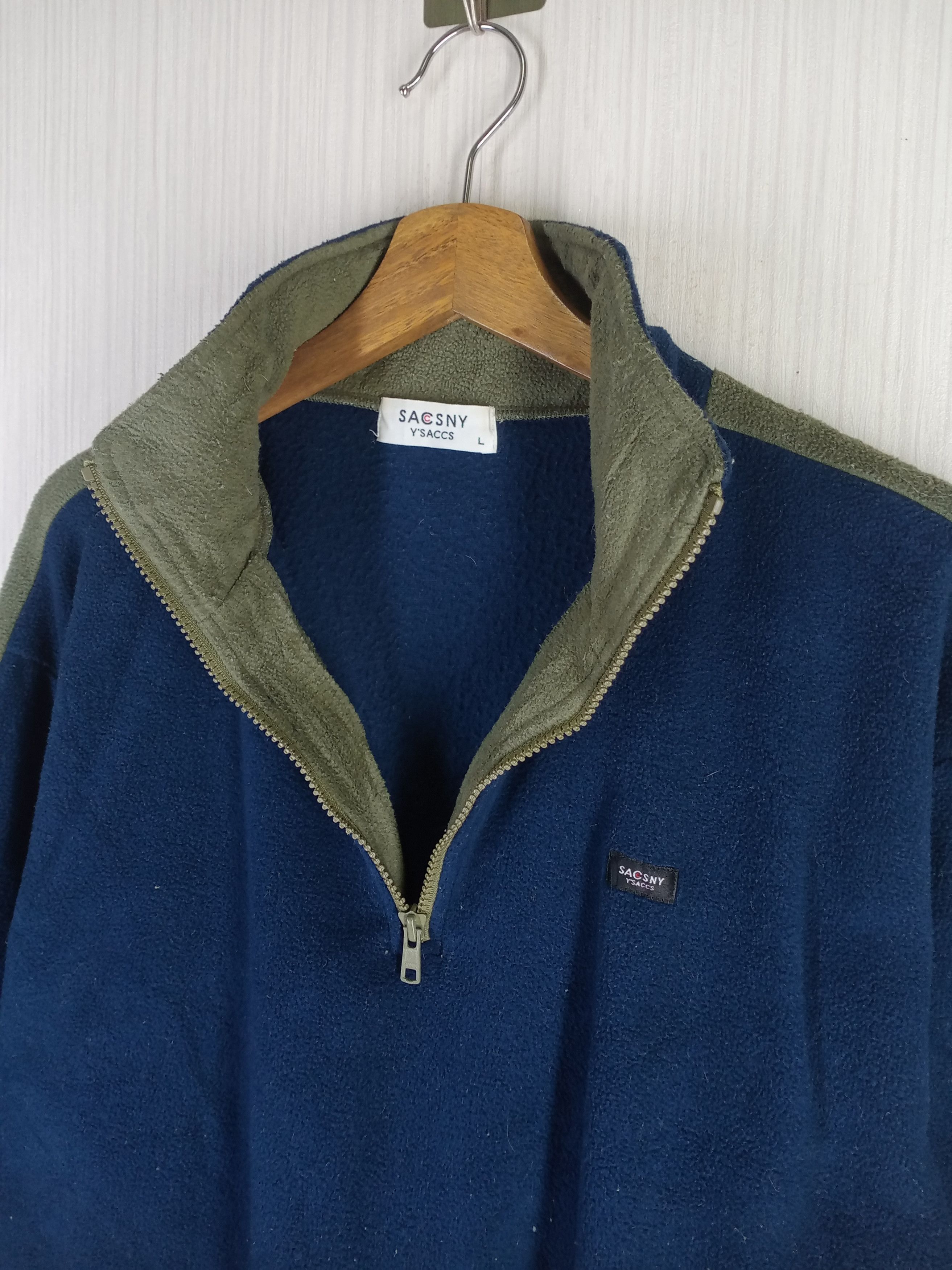 Yohji Yamamoto Vintage Yohji Yamamoto SACSNY Y'SACCS Half Zipper Fleece Size US L / EU 52-54 / 3 - 1 Thumbnail