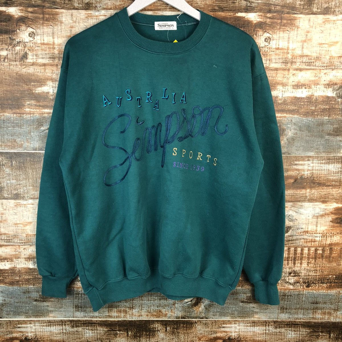 Japanese Brand × Vintage Simpson vintage australia Green Sweatshirt #A1509 Size US M / EU 48-50 / 2 - 3 Thumbnail