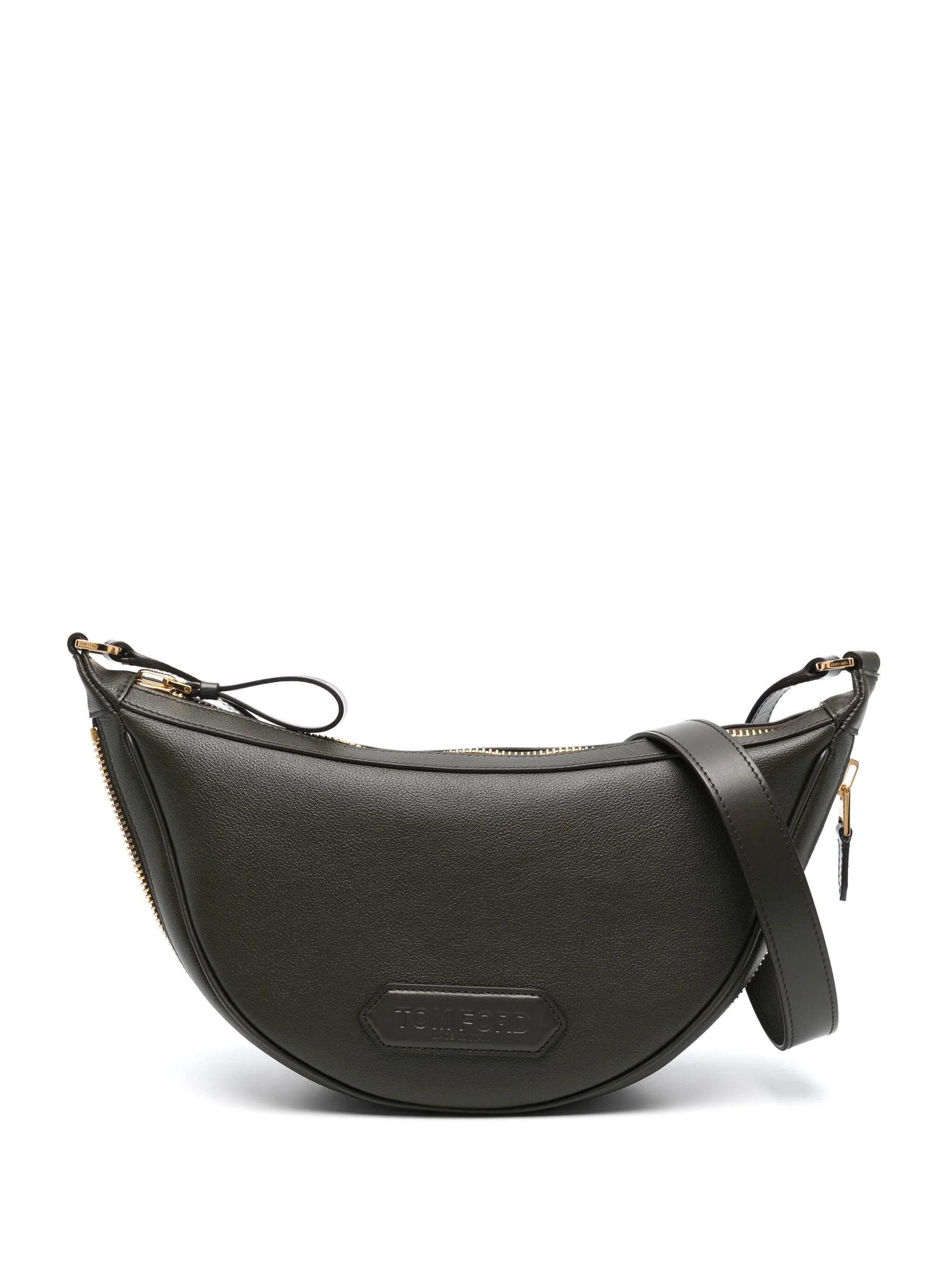 Tom Ford o1w1db10225 H0585 Size: OS Leather Zip Crescent Bag Size ONE SIZE - 1 Thumbnail