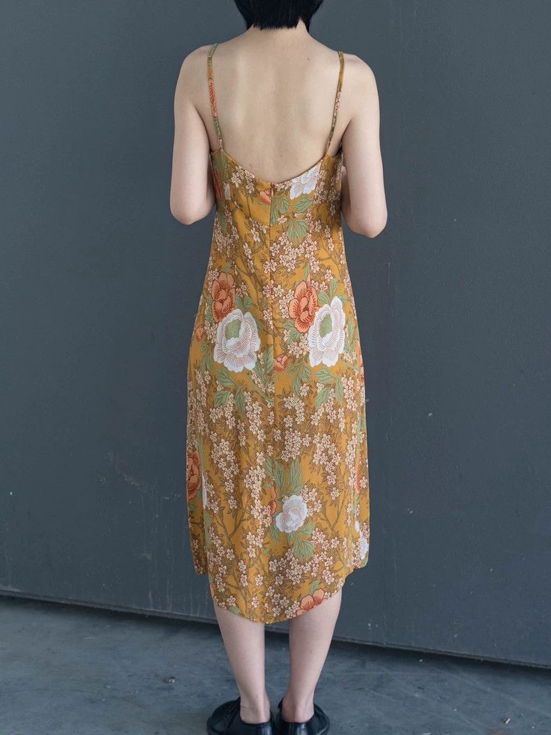 Kenzo KENZO Yellow and floral flowers strap dress vintage Size M / US 6-8 / IT 42-44 - 4 Thumbnail
